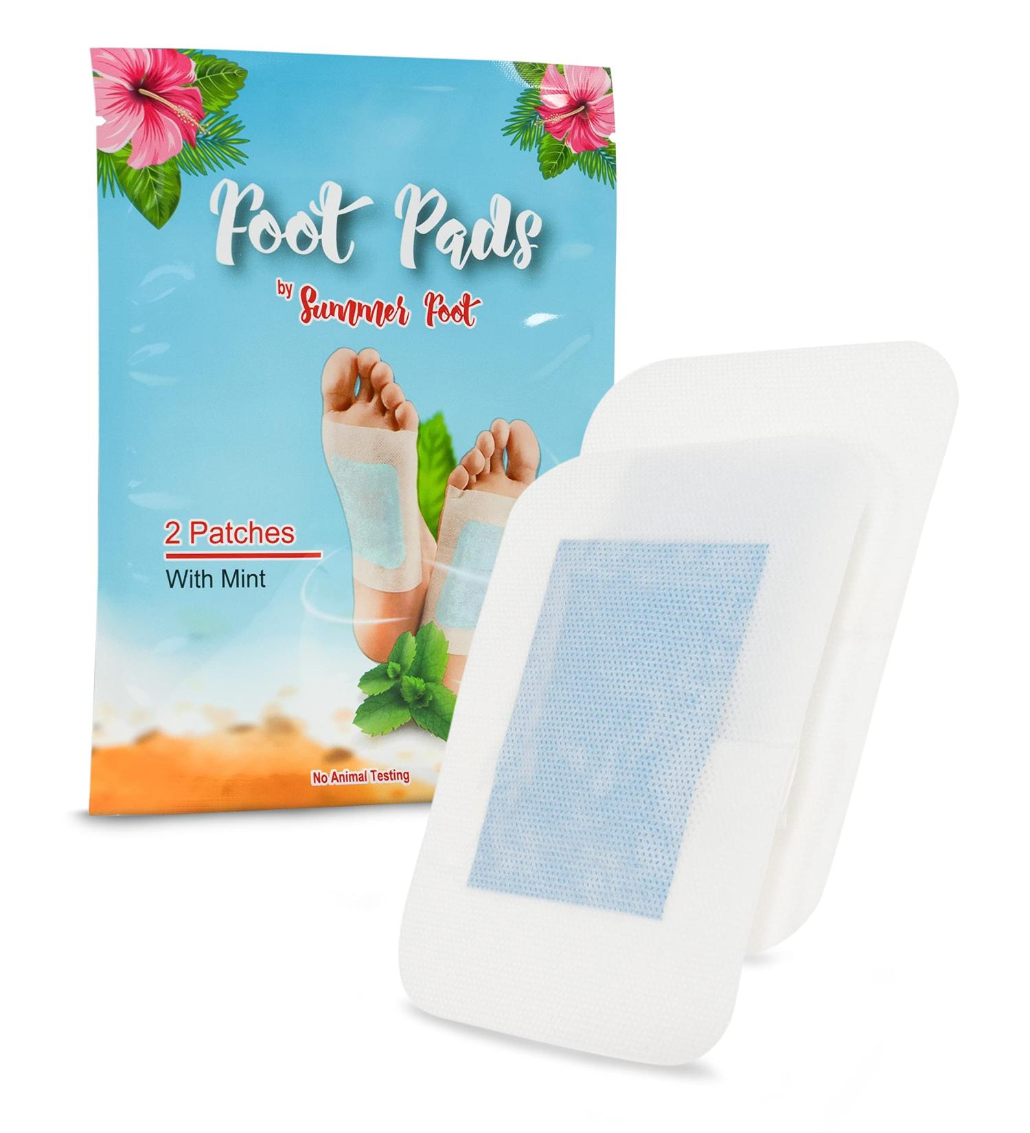 Summer Foot Premium Foot Pads Peppermint Oil Infused Bamboo Adhesive Plaster for Foot Wellness (2 Pieces) - Buy Online on GoSupps.com