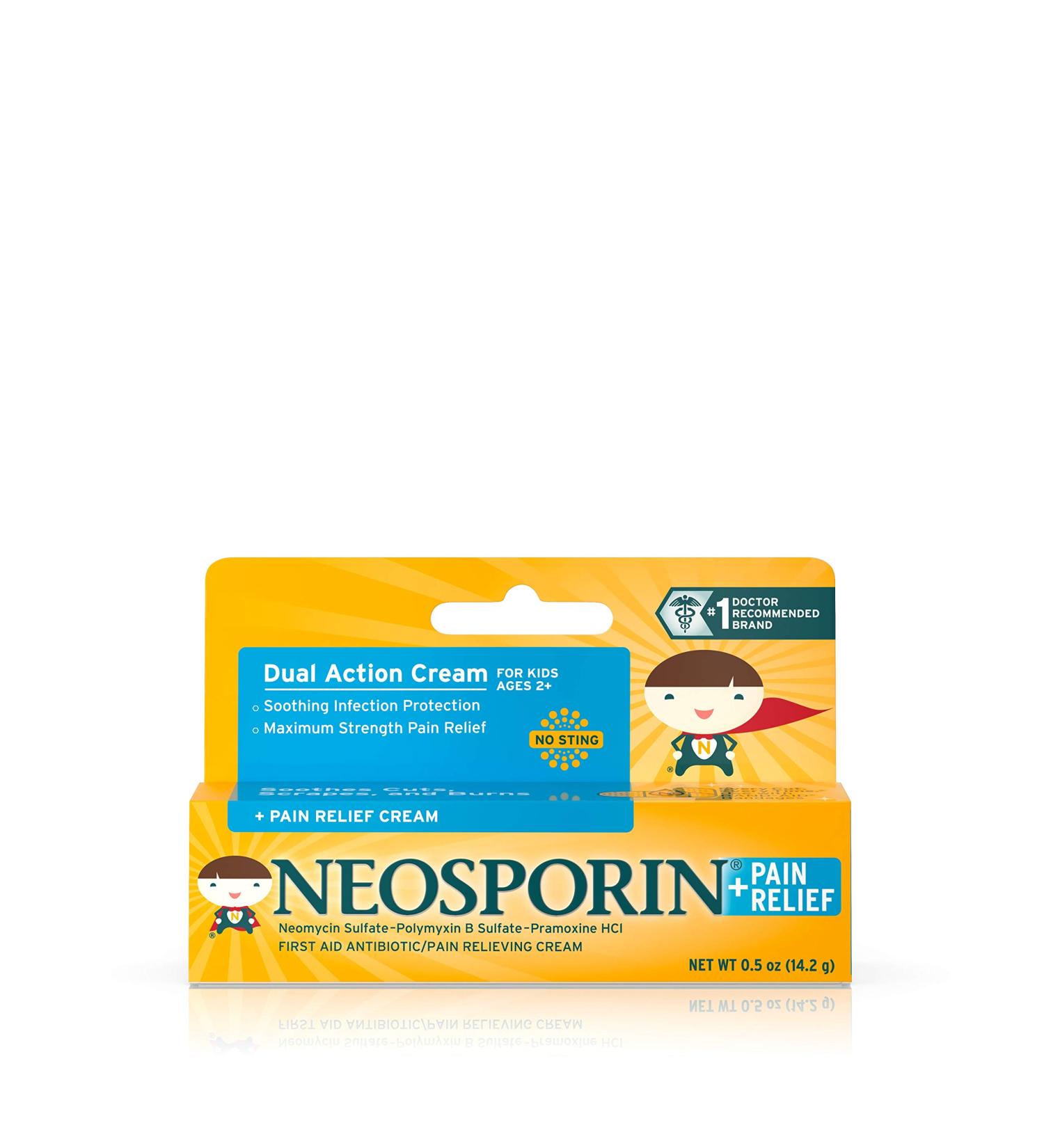 Neosporin + Pain Relief Cream Kids 0.5 oz - Pack of 3 | Fast-Acting Relief - Buy Online on GoSupps.com