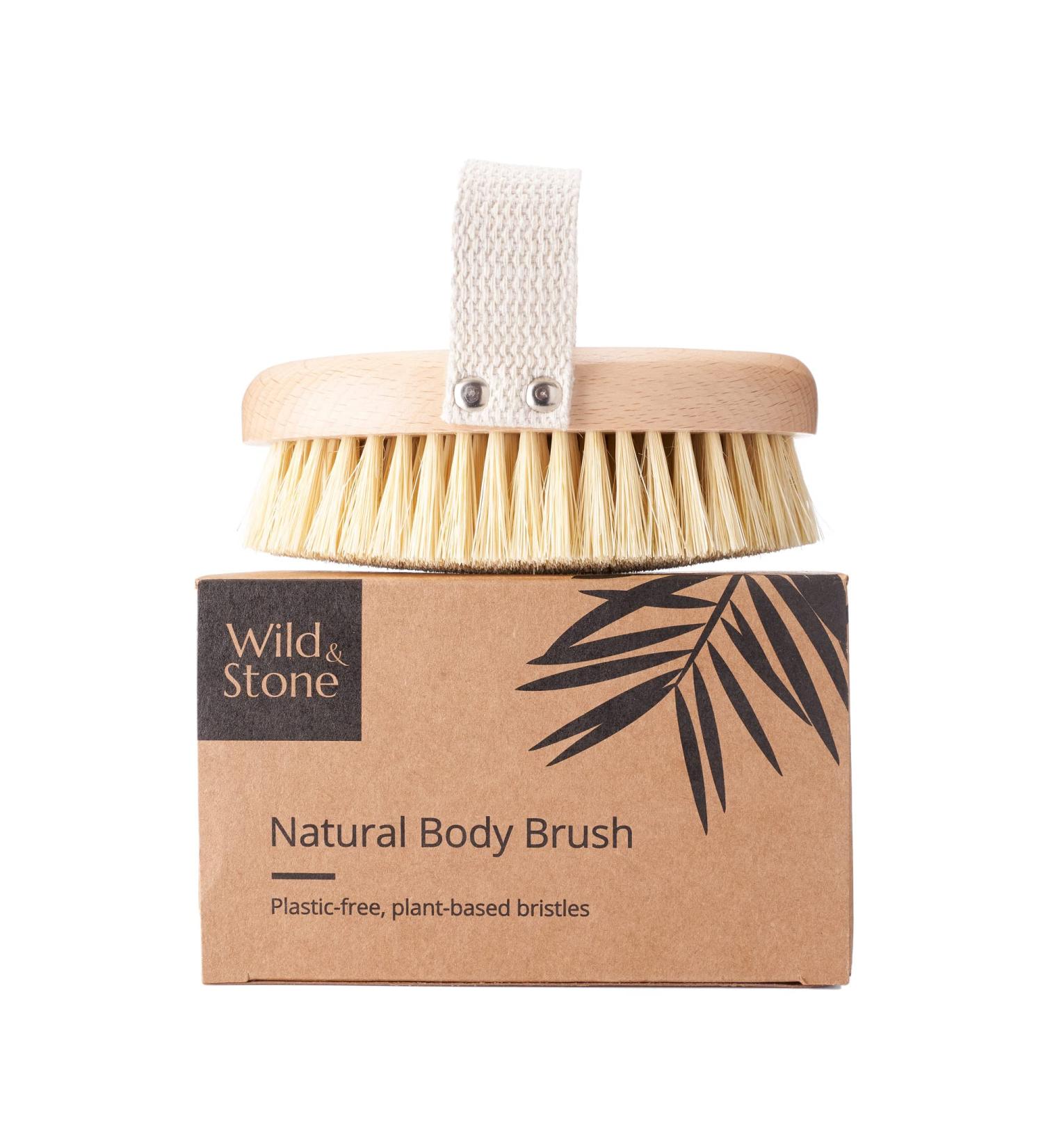 Wild & Stone Dry Brushing Body Brush - Gentle Exfoliating, Cellulite Remover, Natural & Sustainable - Buy Online on GoSupps.com