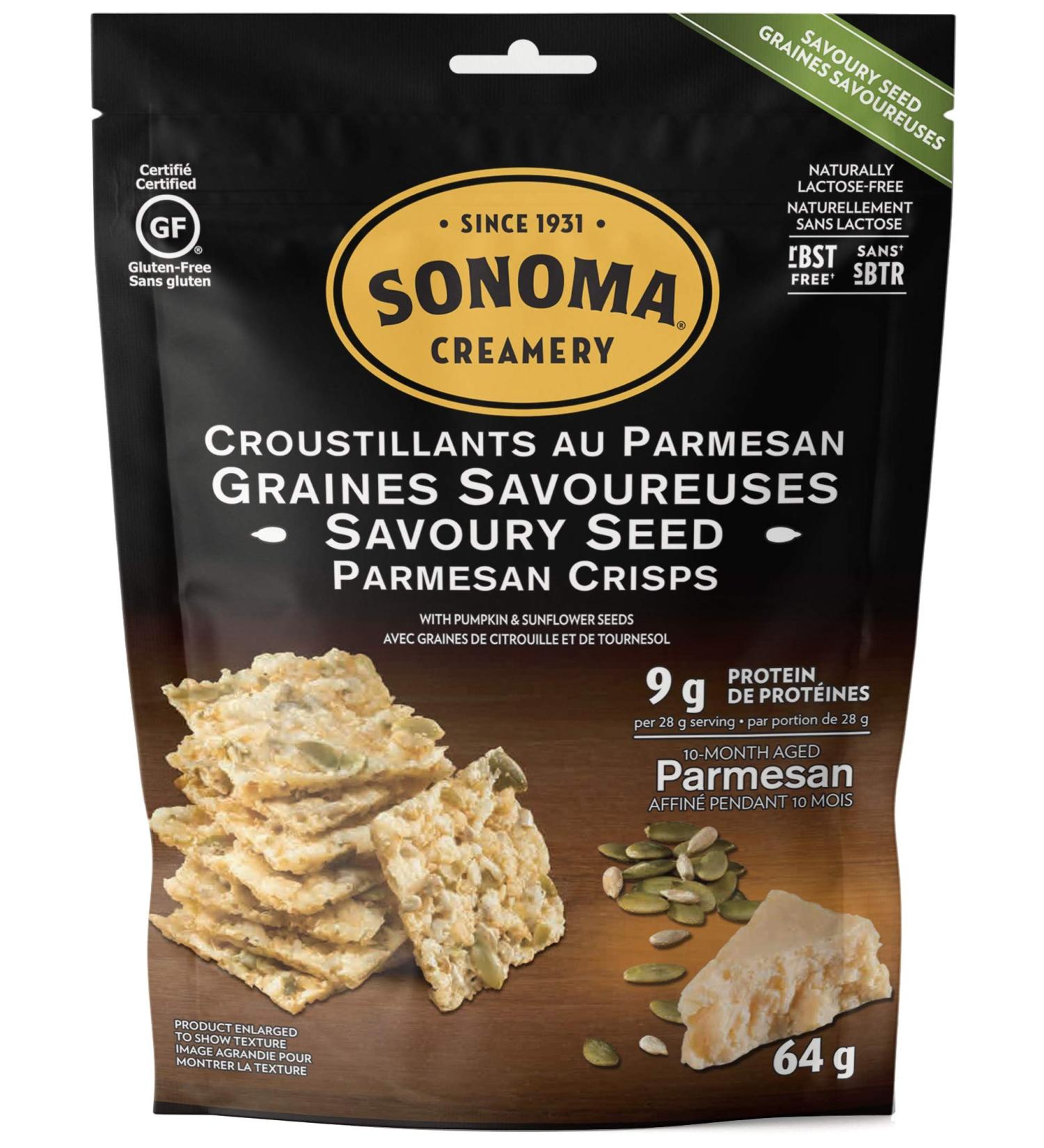 Sonoma Creamery Savory Seed Cheese Crisps 12 Count of 50g 600 g (Pack of 1) - Buy Online on GoSupps.com