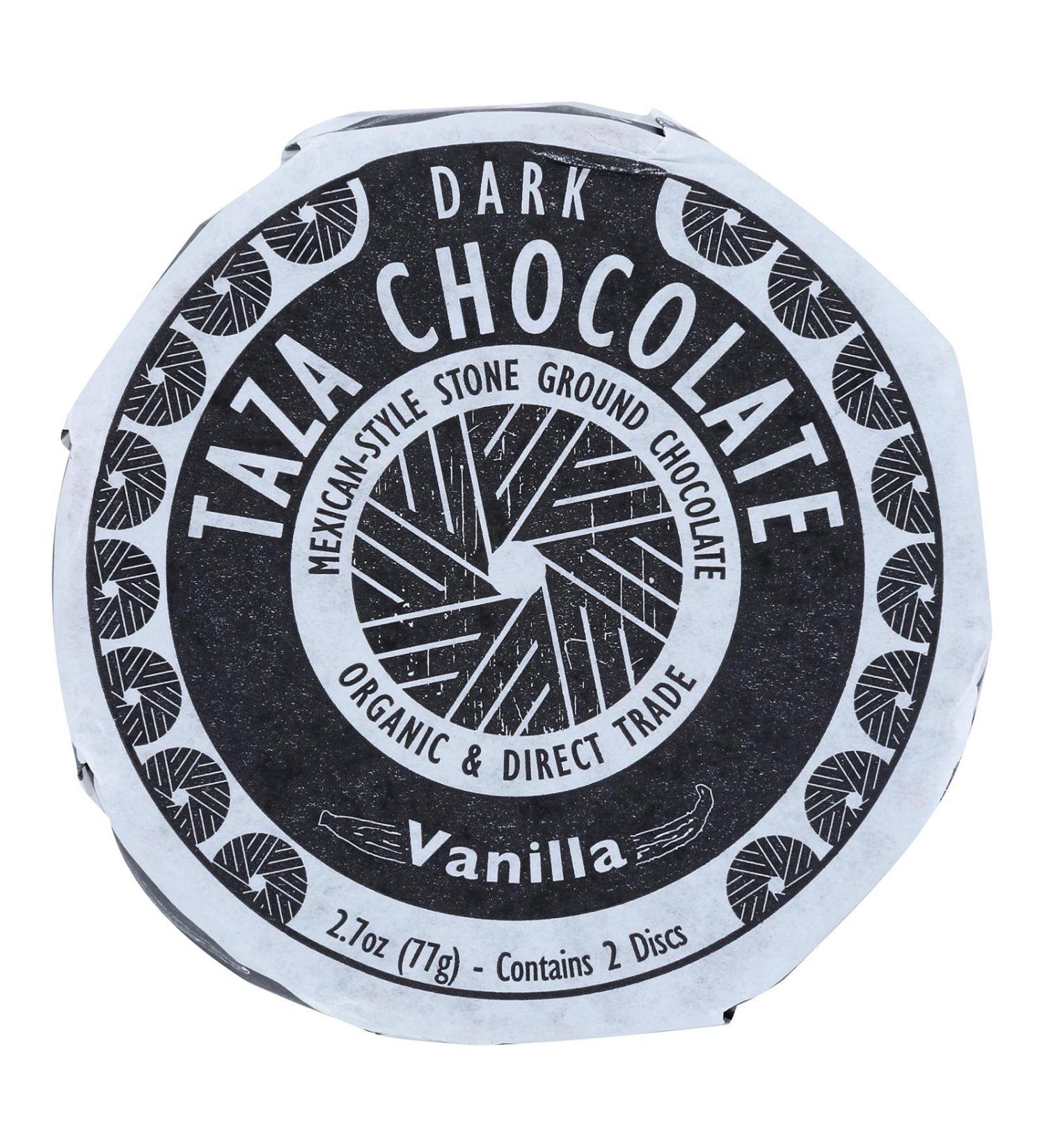 Taza Organic Vanilla Chocolate Mexicano Disc, 2.7 Ounce (12 Per Case)