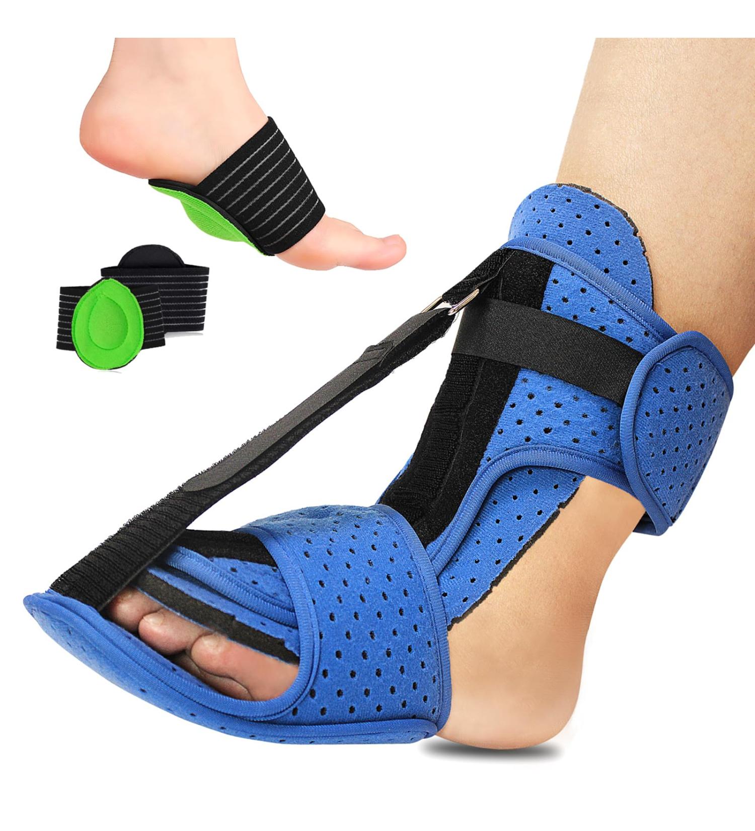 CHONGNI Plantar Fasciitis Night Splints - Adjustable Breathable Support for Heel & Arch Pain Relief | Achilles Tendonitis, Foot Drop | Men Women (Blue) - Buy Online on GoSupps.com