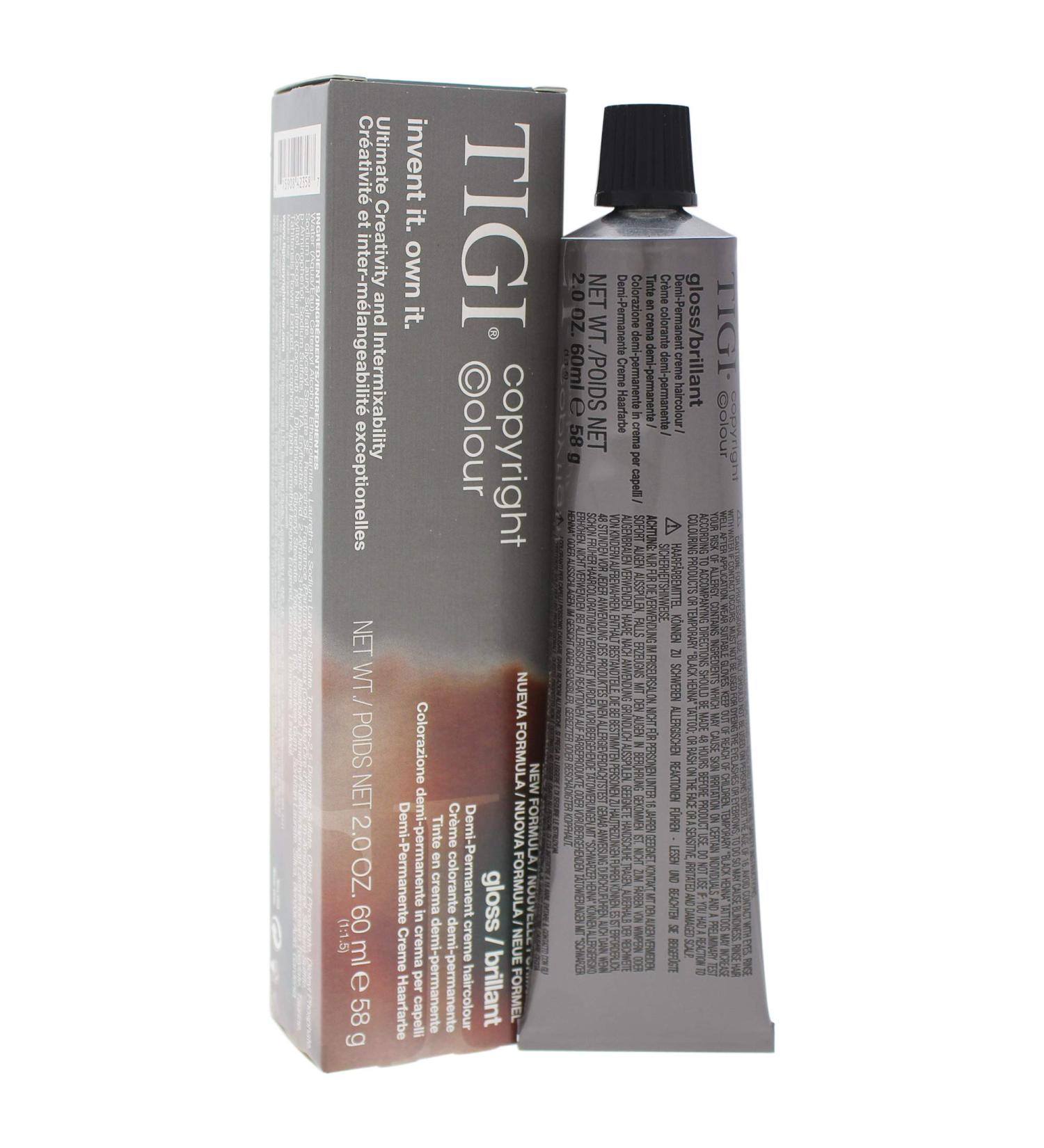 Tigi Colour Gloss Creme Hair Color for Unisex No. 4/85 Ash Mahogany Brown 2 Ounce