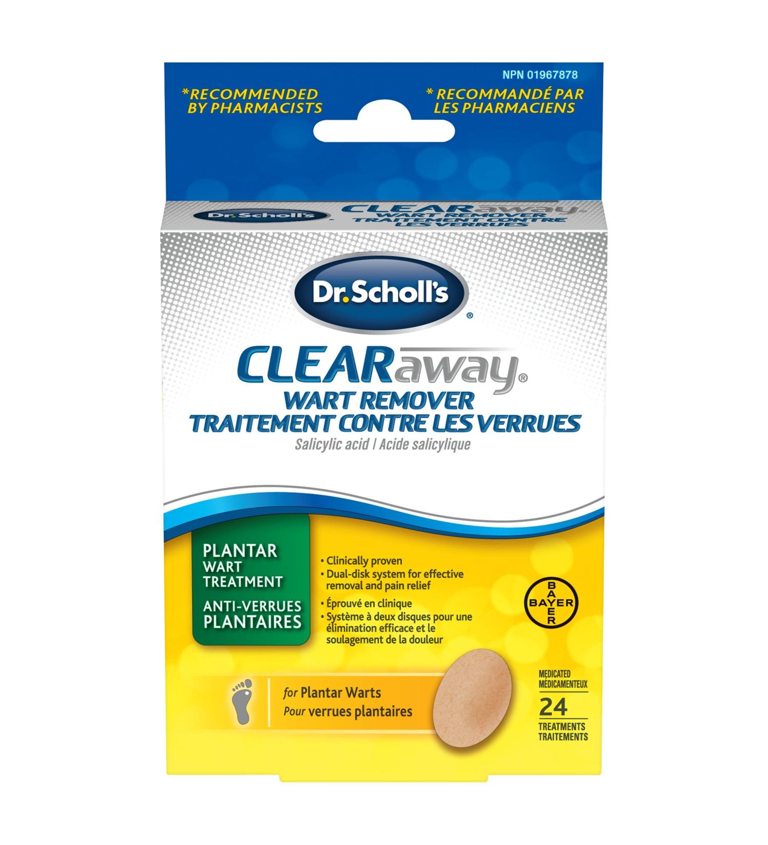 Dr. Scholl's Clear Away Plantar Wart Remover 24 Count - Fast & Effective Treatment - Buy Online on GoSupps.com