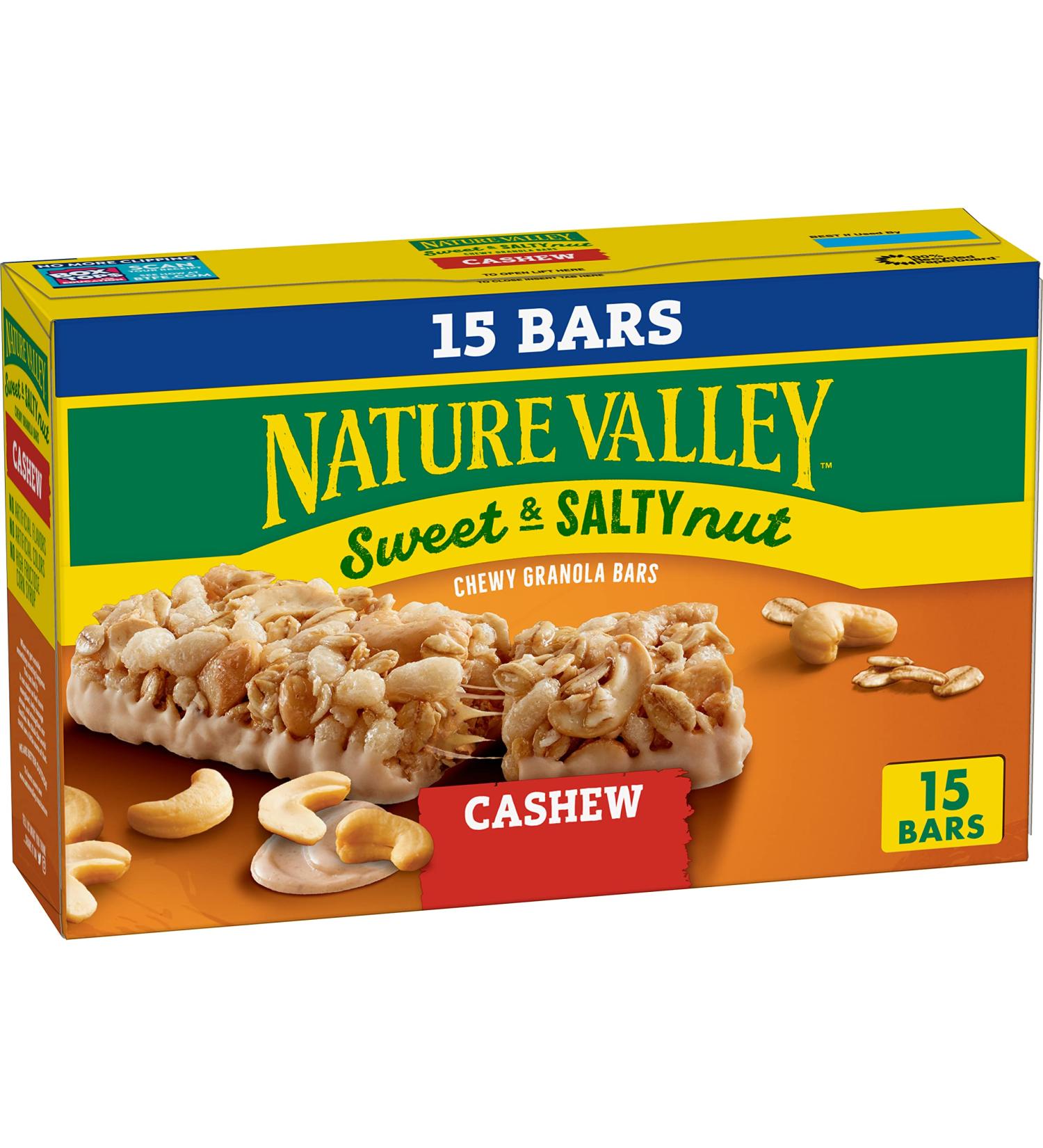 Nature Valley Granola Bars, Sweet and Salty Nut, Cashew, 1.2 oz, 15 ct