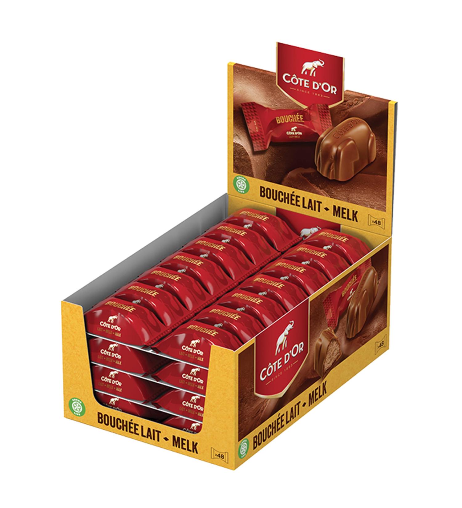  Cote D'Or Cote d'Or Milk Chocolate Chocolate 100% Sustainable Cocoa 48x25g (48 mono-servings of 25g) - Buy Online on GoSupps.com