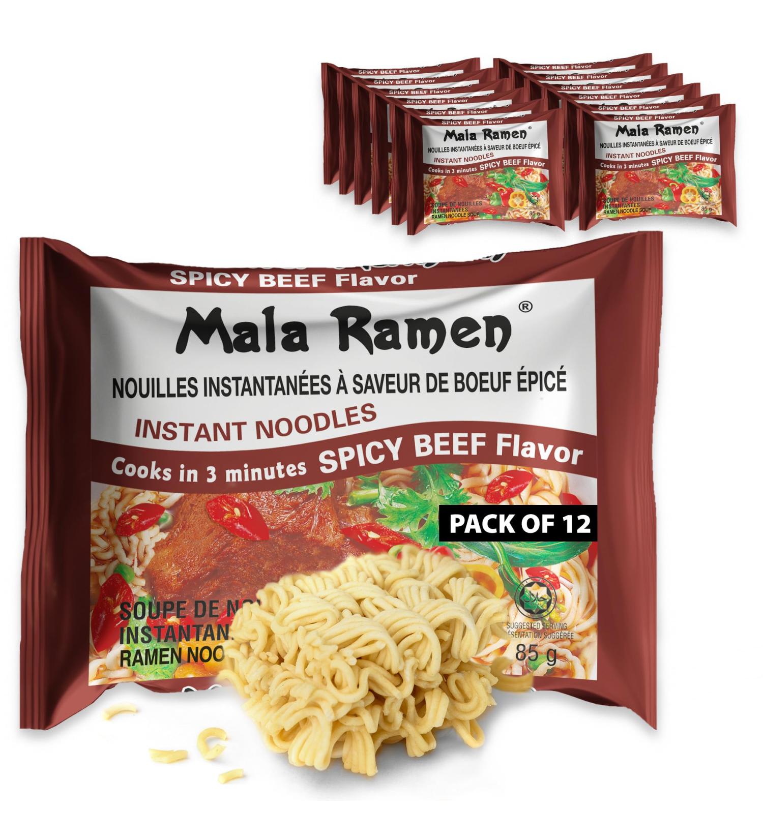 Club Supreme Ramen Instant Noodle - Spicy Beef Noodles 85G (Pack of 12) 1.02 Kg - Cooks In 3 Minutes White - Buy Online on GoSupps.com