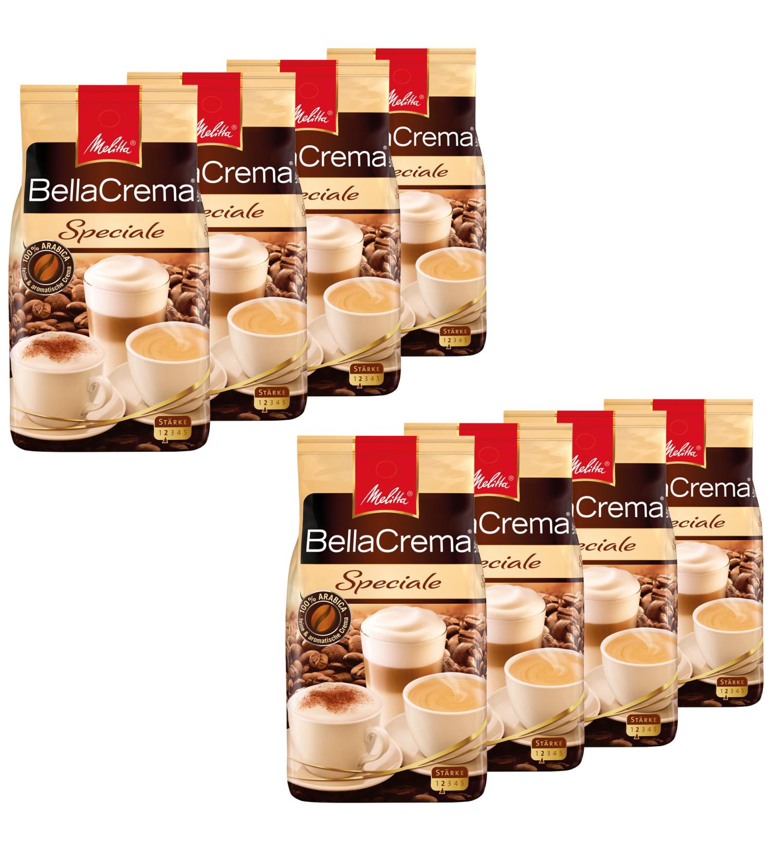Melitta BellaCrema Speciale Caf en Grains Lot de 8 8 x 1000g