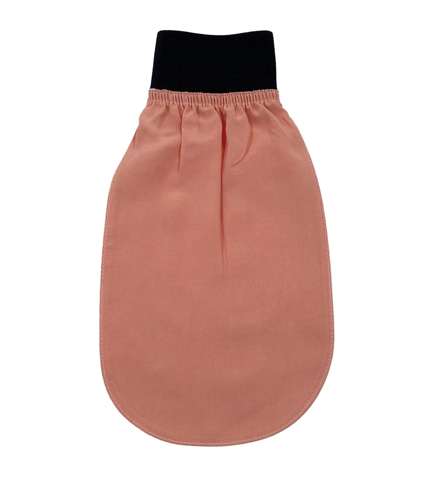 Feel Fine Turkish 100% Silk Exfoliating Gloves - Salmon Pink & Black | Bath Scrub Mitt for Men & Women - Fake Tan Remover | Shower & Spa Exfoliator - Buy Online on GoSupps.com