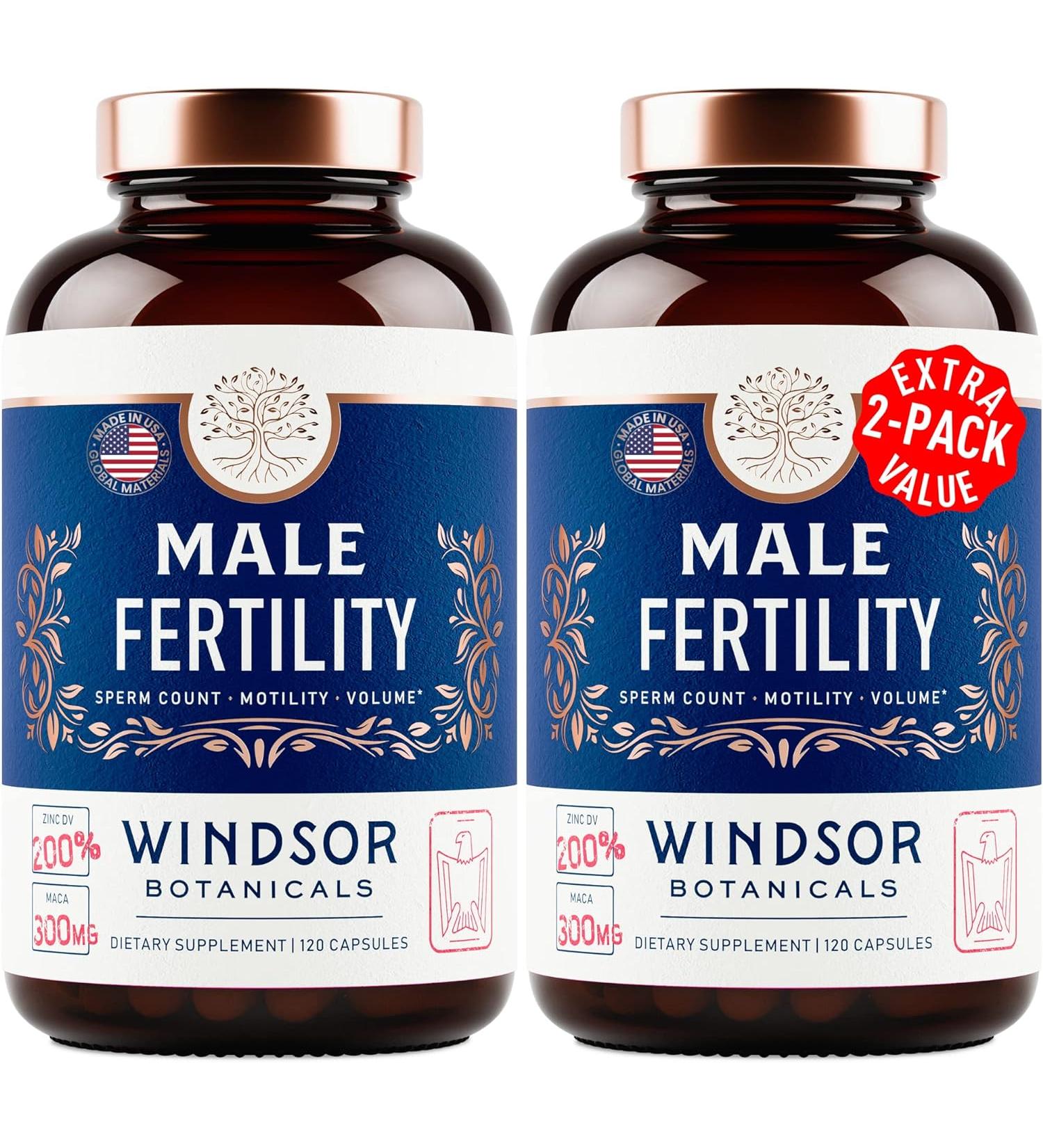 Fertility Supplements for Men - Conception & Male Fertility Vitamin with Zinc, Maca, Ashwagandha, L-Arginine - 4 Month Supply (240 Pills) - Buy Online on GoSupps.com