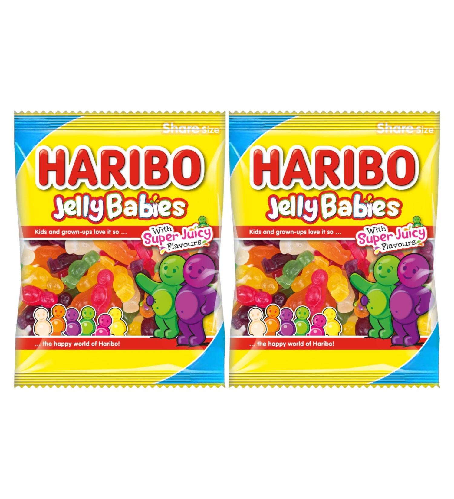 Jelly Babies Super Juicy Gummy Sweets Soft Chewy Candy 160g - 2x Share Bags - Buy Online on GoSupps.com