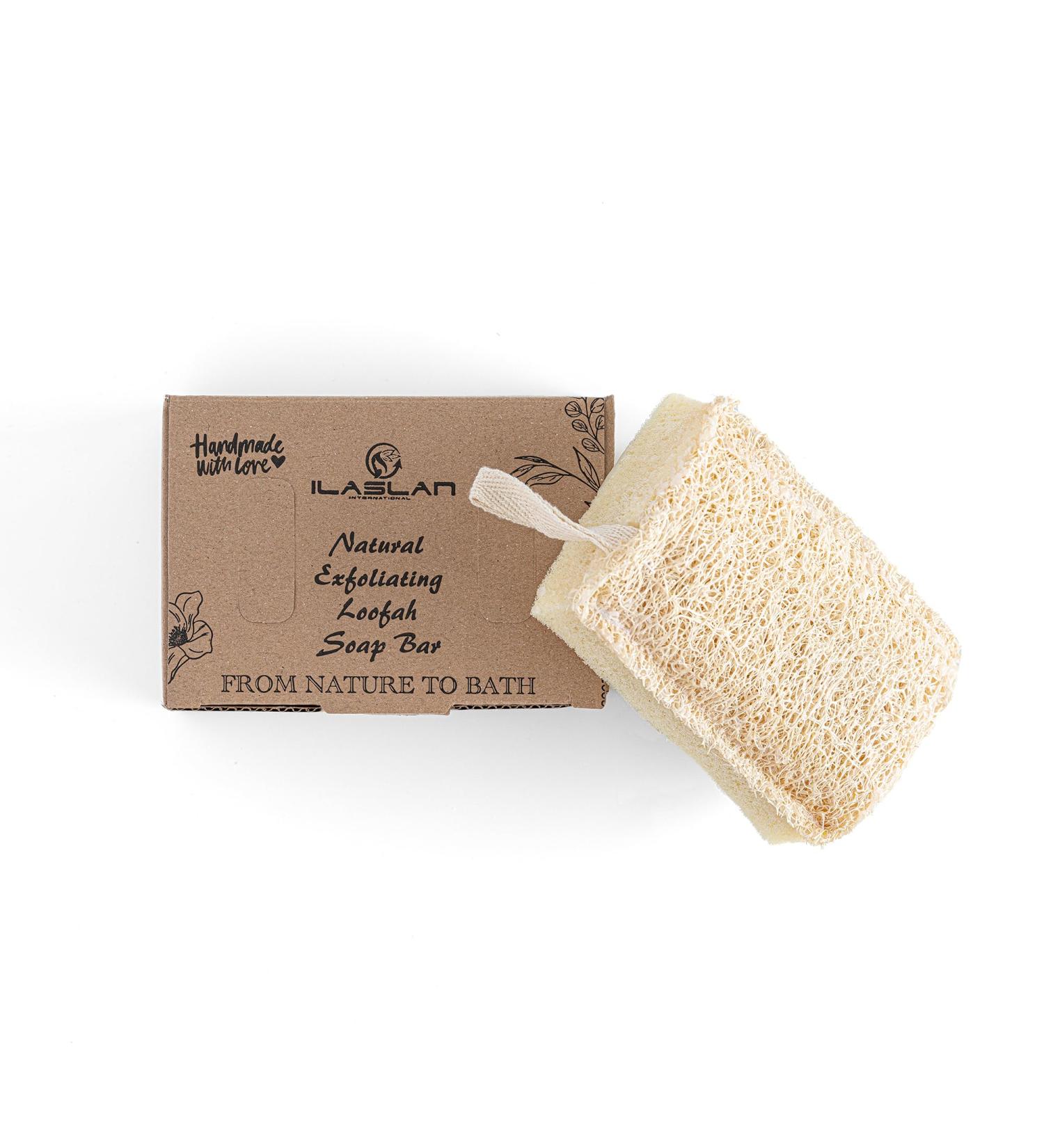 Loofah Exfoliating Body Scrubber - Eco-Friendly Bath Soap with Olive Oil & Goat Milk | Dual-Sided Shower Sponge for Men & Women - Buy Online on GoSupps.com