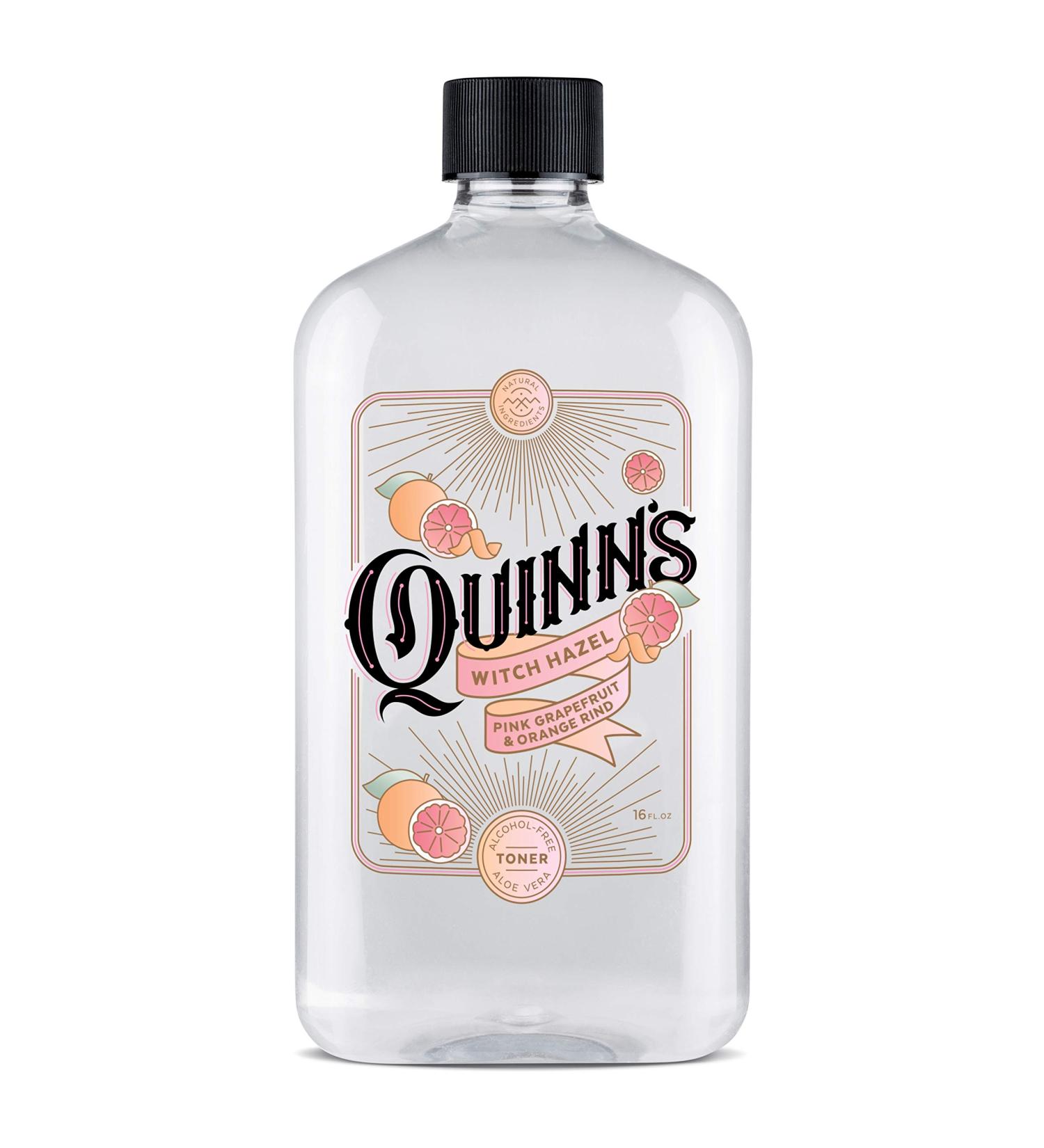 Quinn's Alcohol-Free Witch Hazel with Aloe Vera 16oz (Pink Grapefruit & Orange Rind) - Gentle Toner & Skin Soother - Buy Online on GoSupps.com