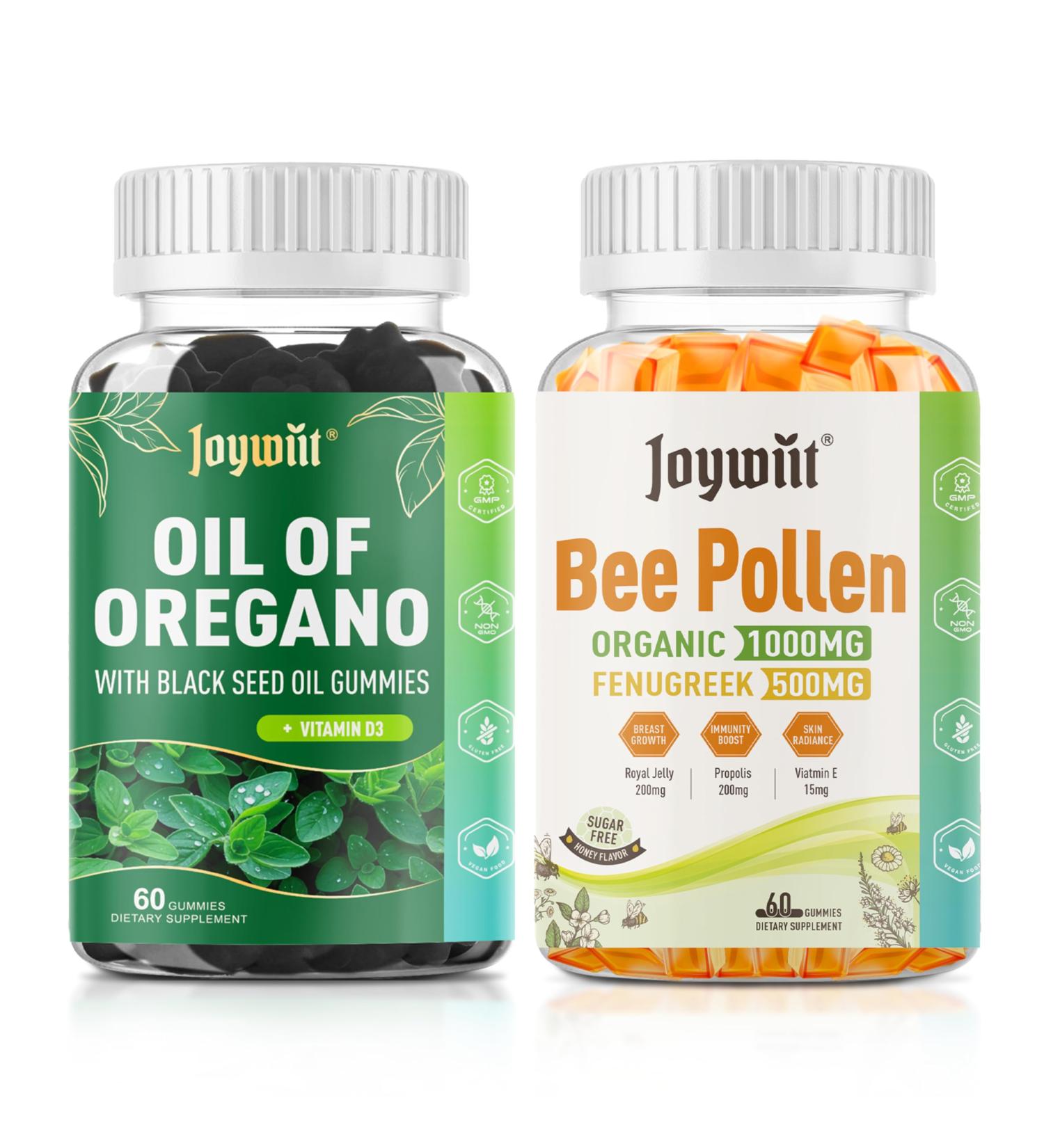 Joywiit Oregano Oil Gummies 300mg & Bee Pollen 1000mg Sugar Free Gummies - Buy Online on GoSupps.com