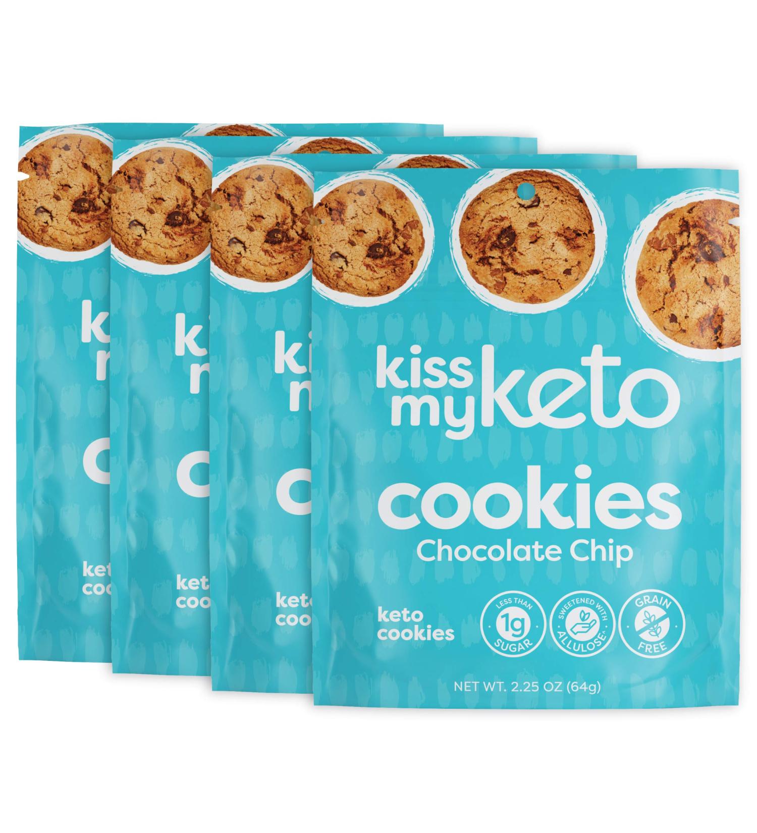 Kiss My Keto Chocolate Chip Cookies - Low Carb Keto Snack 2.25 oz (64g) - Buy Online on GoSupps.com