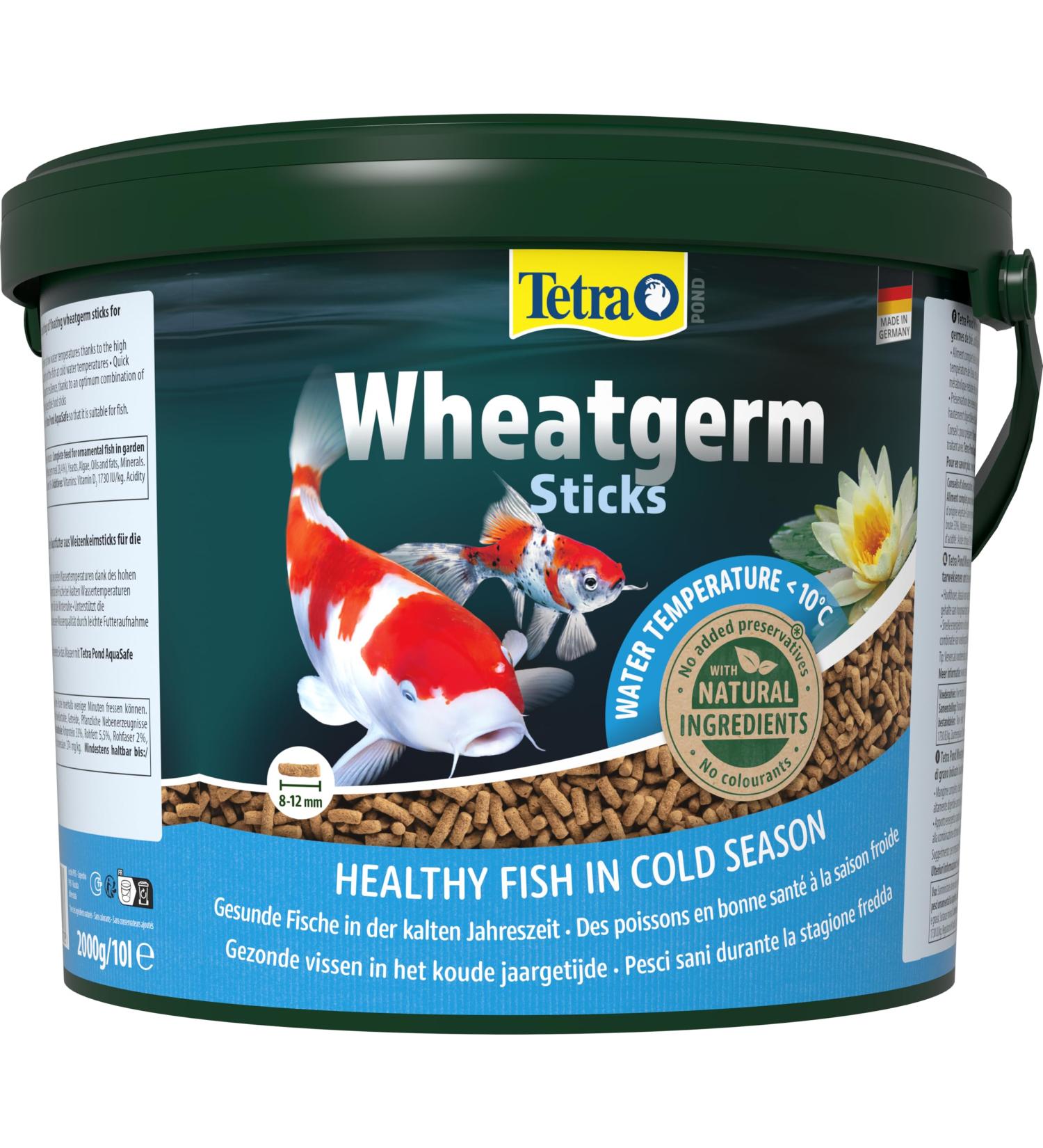 Tetra Pond Wheaterm Sticks - Fiber-Rich Fish Feed for All Pond Fish | Ideal for Cool Water - 10L Bucket - Buy Online on GoSupps.com