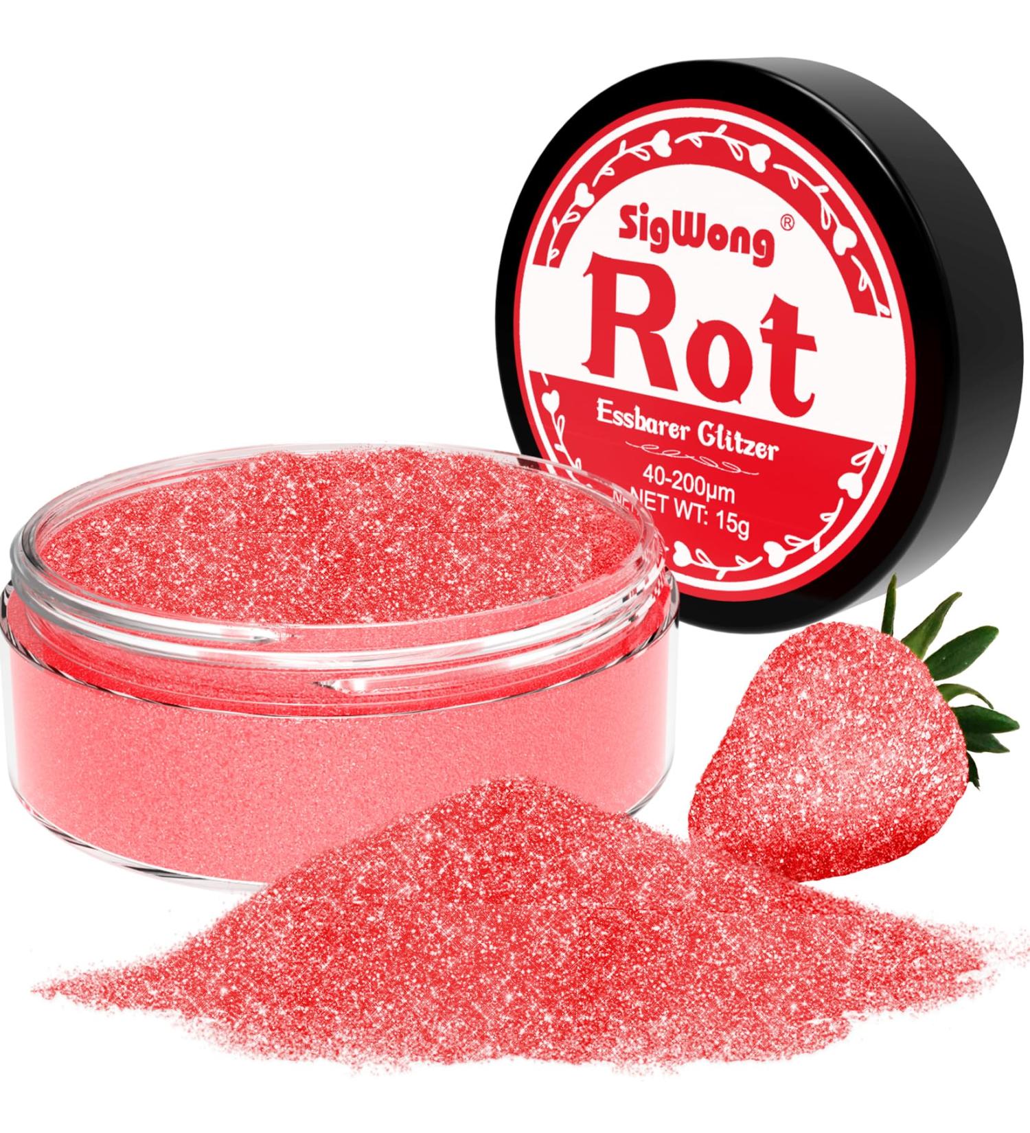 Buy Edible Glitter for Drinks & Cakes - 15g Gold & Red Cocktail Decoration Powder - Buy Online on GoSupps.com