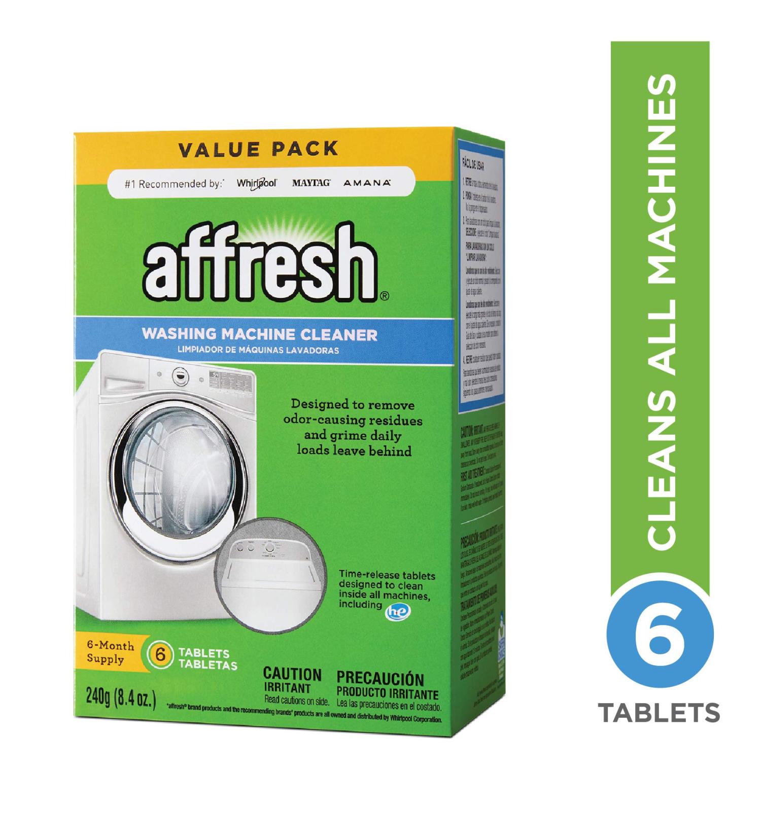Affresh Washer Machine Cleaner 6-Tablets 8.4 oz - Deep Clean Your Washer Efficiently - Buy Online on GoSupps.com