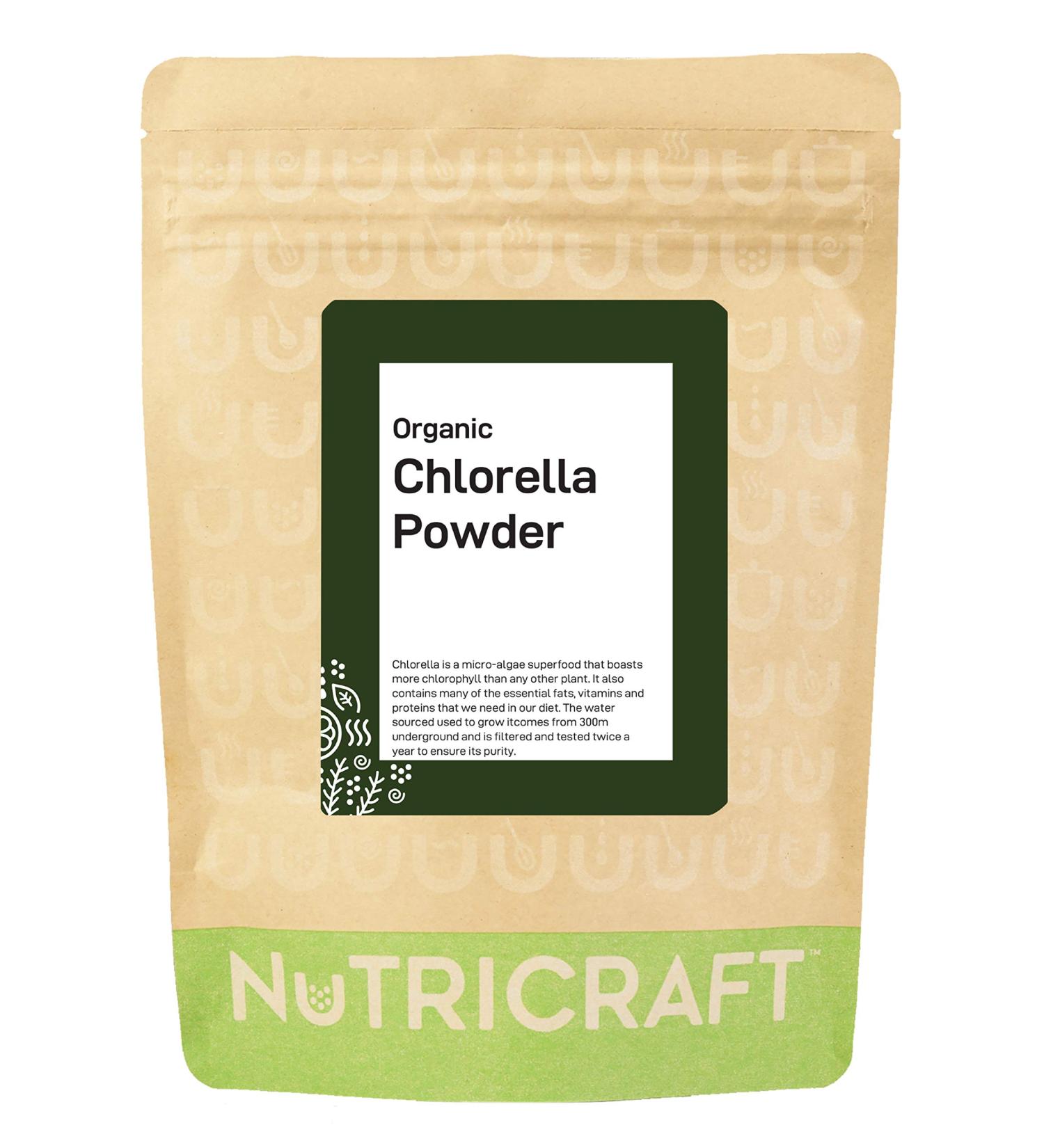Organic Broken Cell Wall Chlorella Powder by NutriCraft: 250g (Also Available in 500g and 1kg) 250 g (Pack of 1)