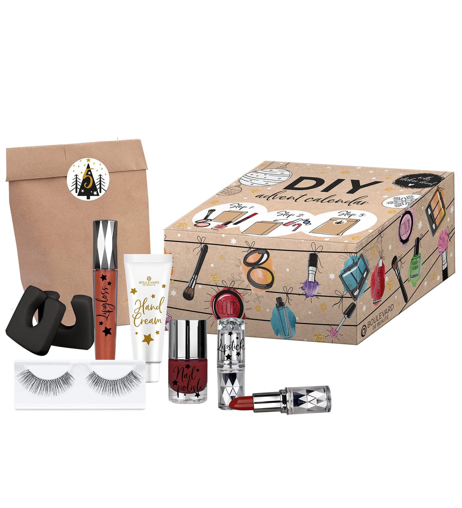 Boulevard de Beaut Cosmetics Advent Calendar - DIY Craft Set with 24 Makeup Surprises | Perfect Gift for Girls & Women - Buy Online on GoSupps.com