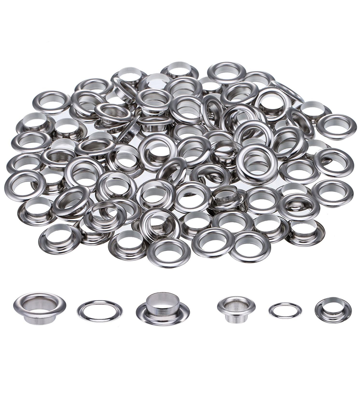 200 Sets Grommets Eyelets for Canvas & Leather DIY Craft - 1/2 & 1/4 Inch Washer Self Backing - Buy Online on GoSupps.com