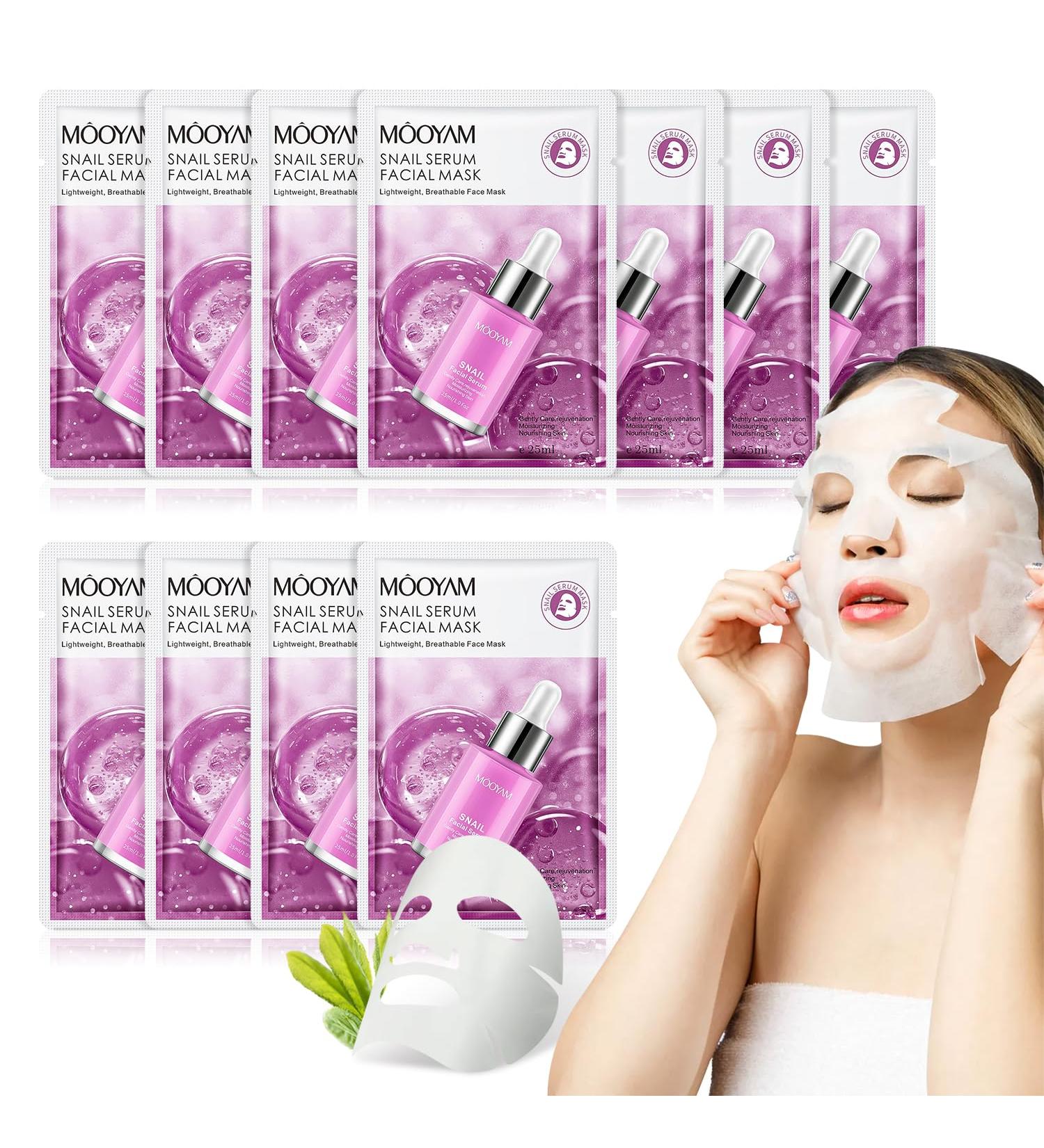 Limvoo 24K Hyaluronic Acid Mask Hyaluronic Acid Mask Korean Skin Care Products (Snail essence) - Buy Online on GoSupps.com