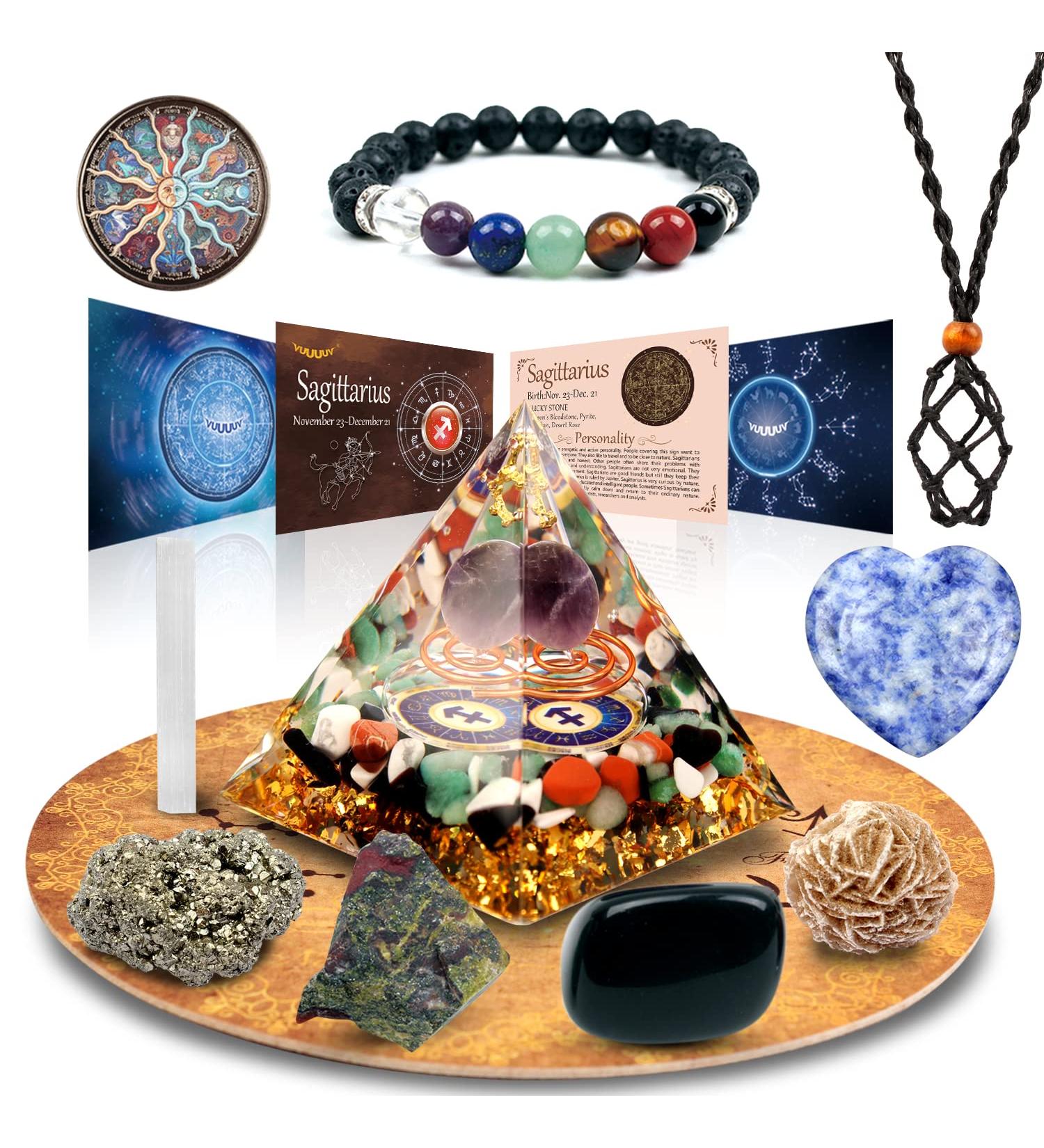 VuuuuV Horoscope Organ Pyramid | Sch tze Healing Crystal Gift Set | Zodiac Stones for Spiritual Growth - Buy Online on GoSupps.com