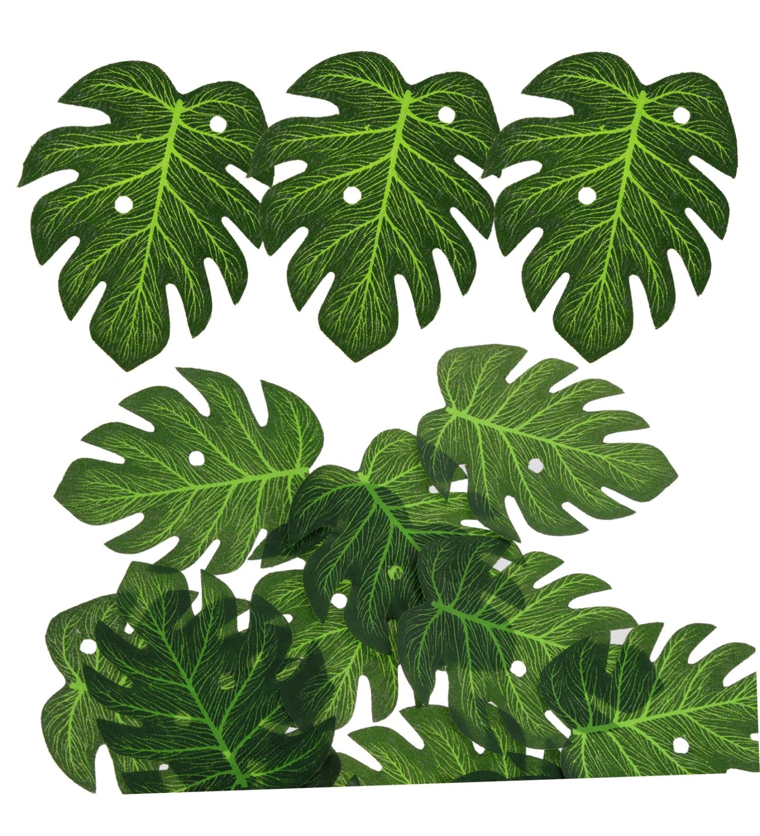 60pcs Monstera Decoration hawaiian cake toppers jungle leaves cake decor hawaiian leaf cake decoration fake palm leaf leaves decor leaf cupcake topper Polyester Cake stand wedding - Buy Online on GoSupps.com