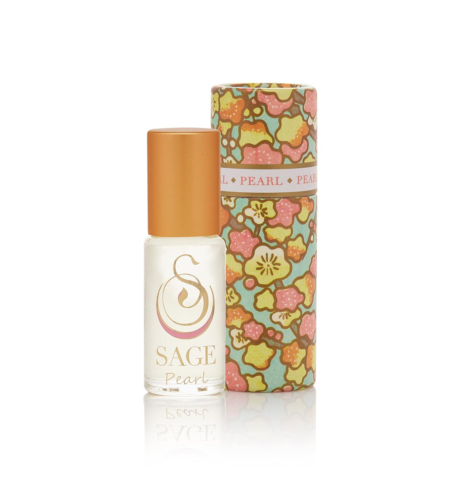 Pearl Perfume Oil Roll-On by Sage- 1/8 oz Vegan & Cruelty-Free Subtle Scent Vanilla Sandalwood Musk Pearl 1/8 oz Perfume Oil Roll-On - Buy Online on GoSupps.com