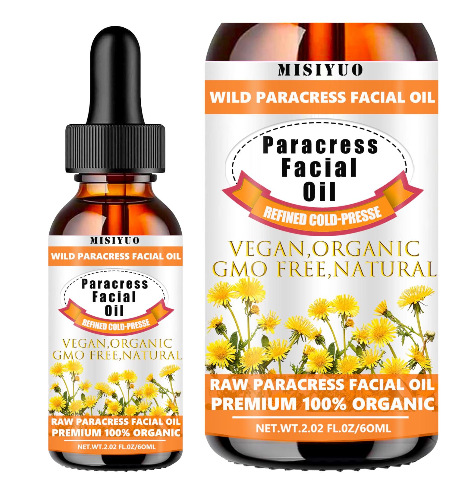 Paracress Facial Oil Natural Anti-Aging Moisturizing Essential Oil with Spilanthes Acmella Oleracea & MCT Oil Reduces Fine Lines & Wrinkles Hydration Balance Skin Gentle on All Skin Types 2 floz - Buy Online on GoSupps.com