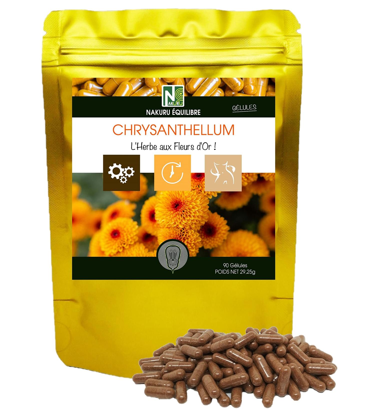 NAKURU | Chrysanthellum | Balance Range | Made in France | "The Golden Flower Herb!" | (90 Capsules of 325mg / Net Weight: 29g) - Buy Online on GoSupps.com