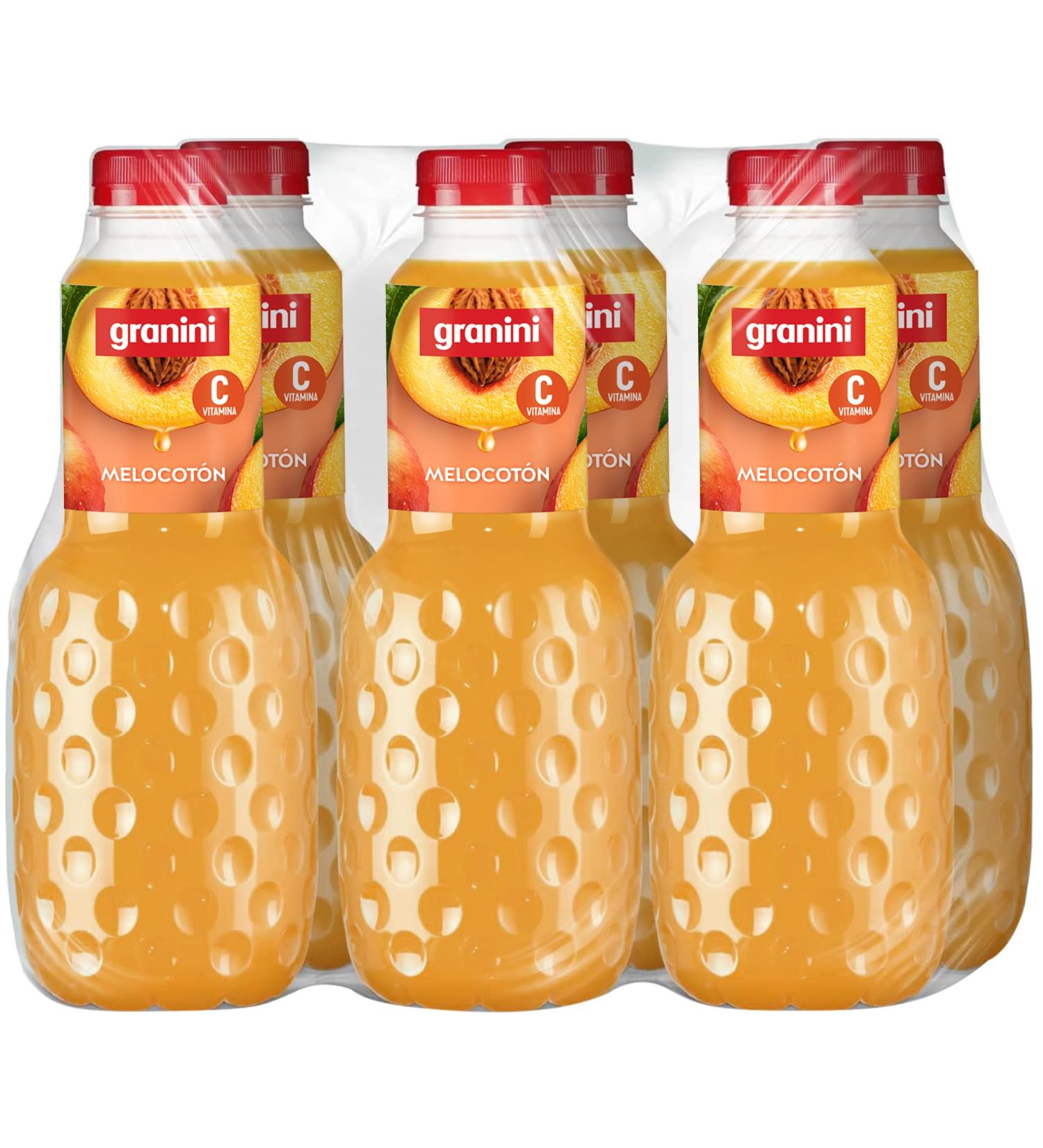  Granini Granini Pack of 6 x 1L Peach Nectar made from classic peach juice - Buy Online on GoSupps.com