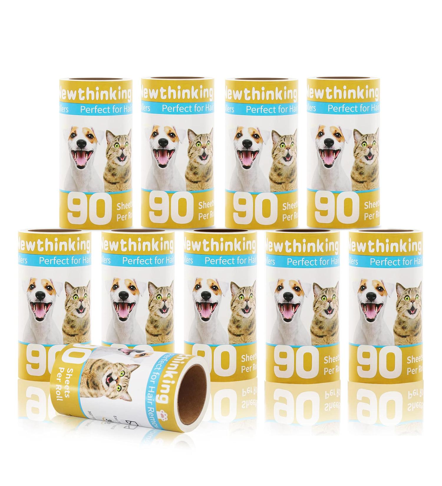 Newthinking 10 Pack Lint Roller Refills 90 Sheets Extra Sticky Lint Roller Refills for Clothes Pet Hair and Furniture Fits Most Standard Size Lint Roller Handle 900 Sheets - Buy Online on GoSupps.com