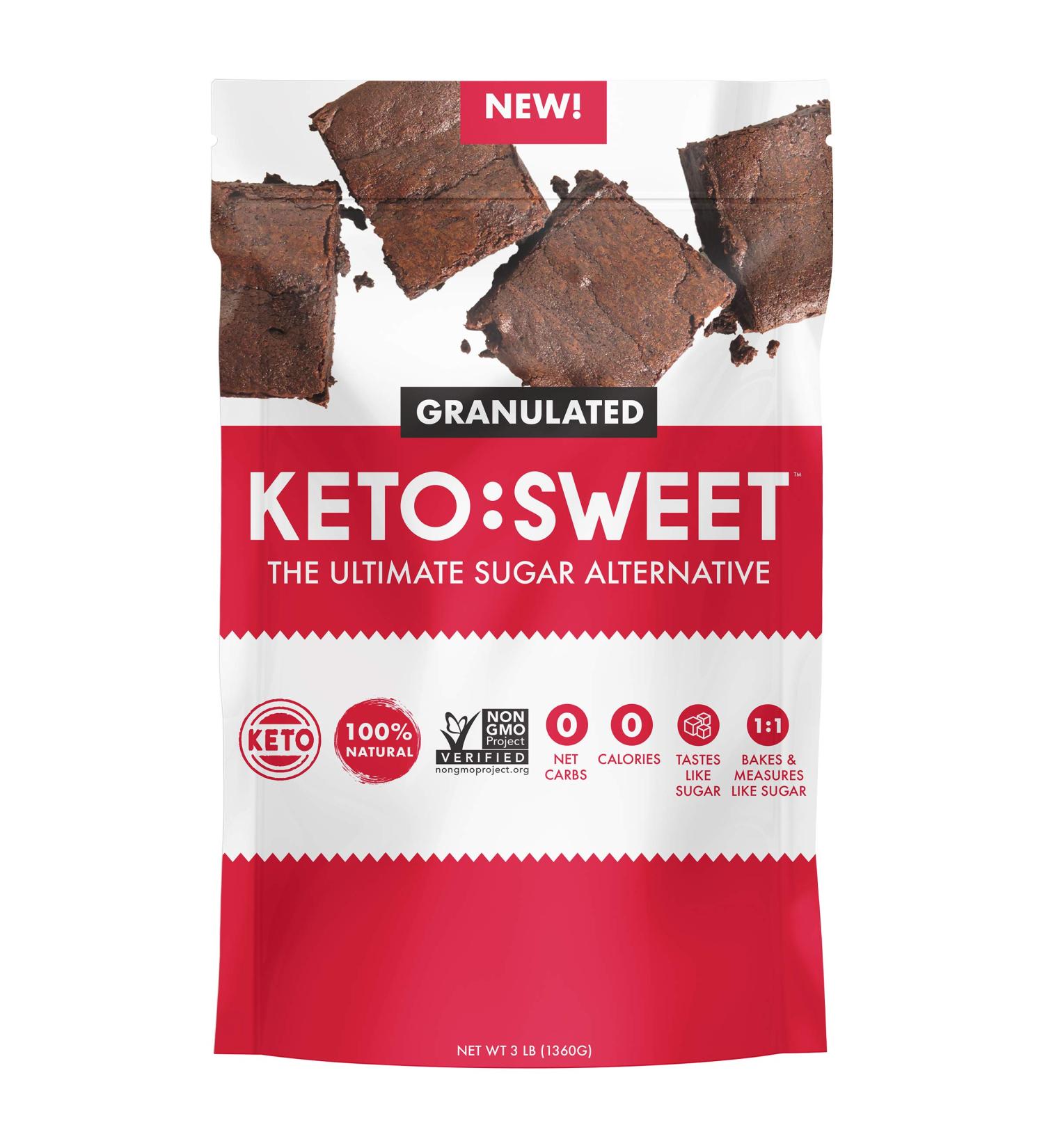 KETO SWEET: 100% Natural Erythritol Sugar Alternative - Unflavored - 48 Oz - Buy Online on GoSupps.com