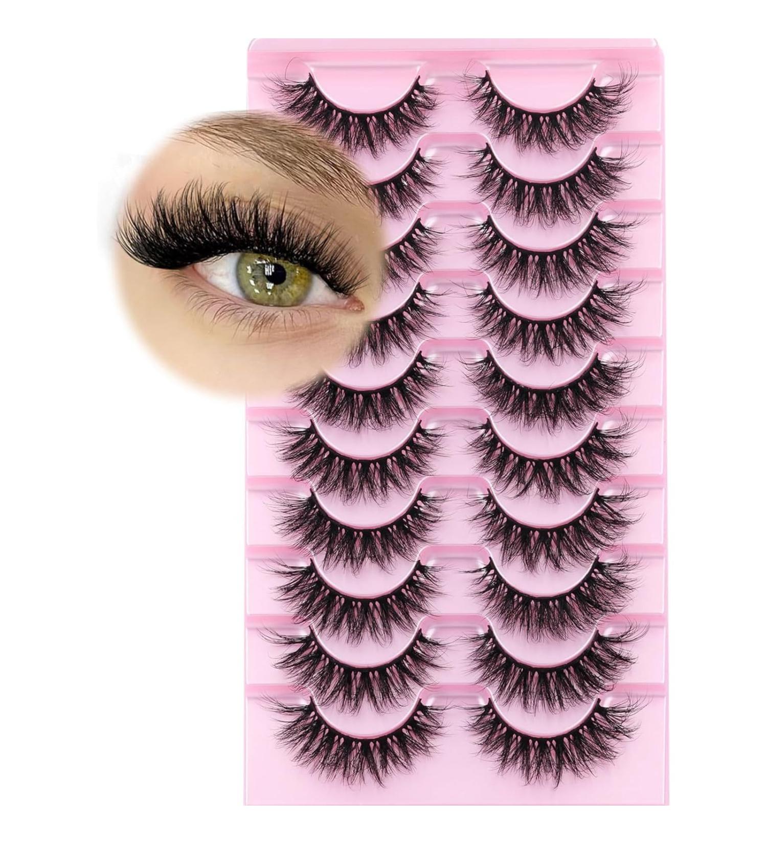 Generic Curly false eyelashes DD curved thick European and American eyelashes ten pairs installed chemical fiber natural charm eyelashes lash lashes eyelashes Light black - Buy Online on GoSupps.com
