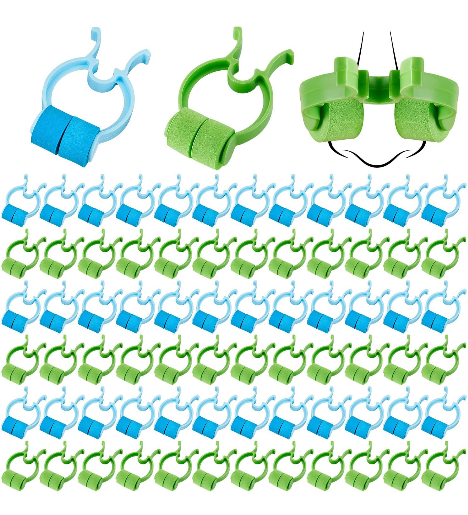 Stop Nosebleeds Clip - Nasal Bleed Stopper for Kids & Adults - Emergency Accident Relief - Blue & Green (100 Pcs) - Buy Online on GoSupps.com