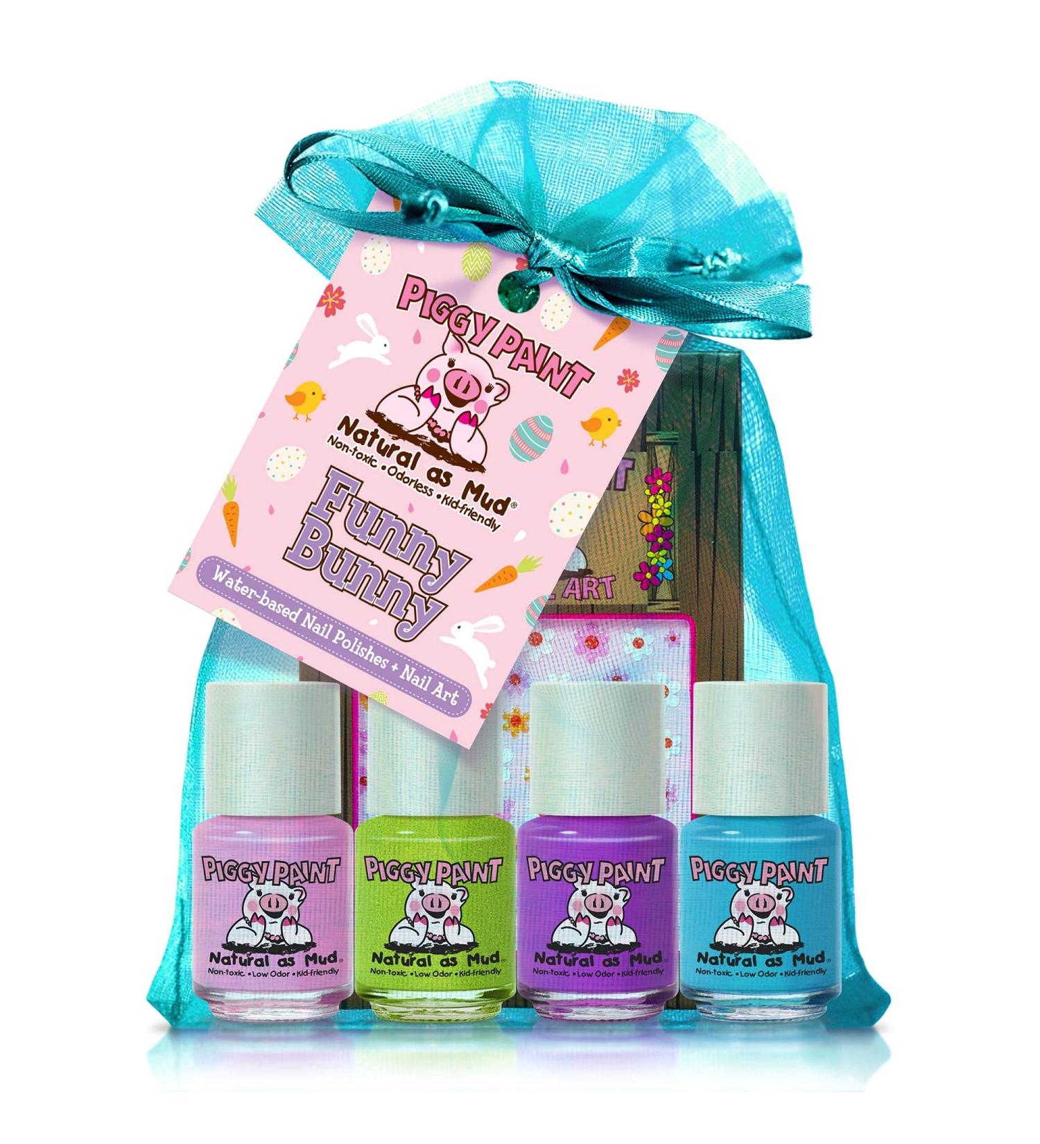 Piggy Paint Funny Bunny Easter Gift Set | Non-Toxic Girls Nail Polish - Safe, Cruelty-Free, Vegan, Low Odor for Kids - Buy Online on GoSupps.com