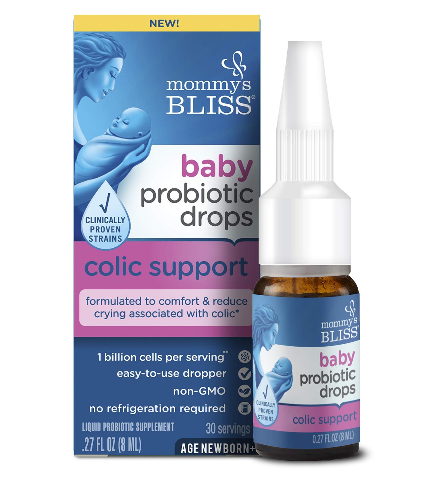 Mommy's Bliss Baby Probiotic Drops for Colic Support - Newborn (0-12 Months) 0.27 fl oz (8 ml) - Buy Online on GoSupps.com