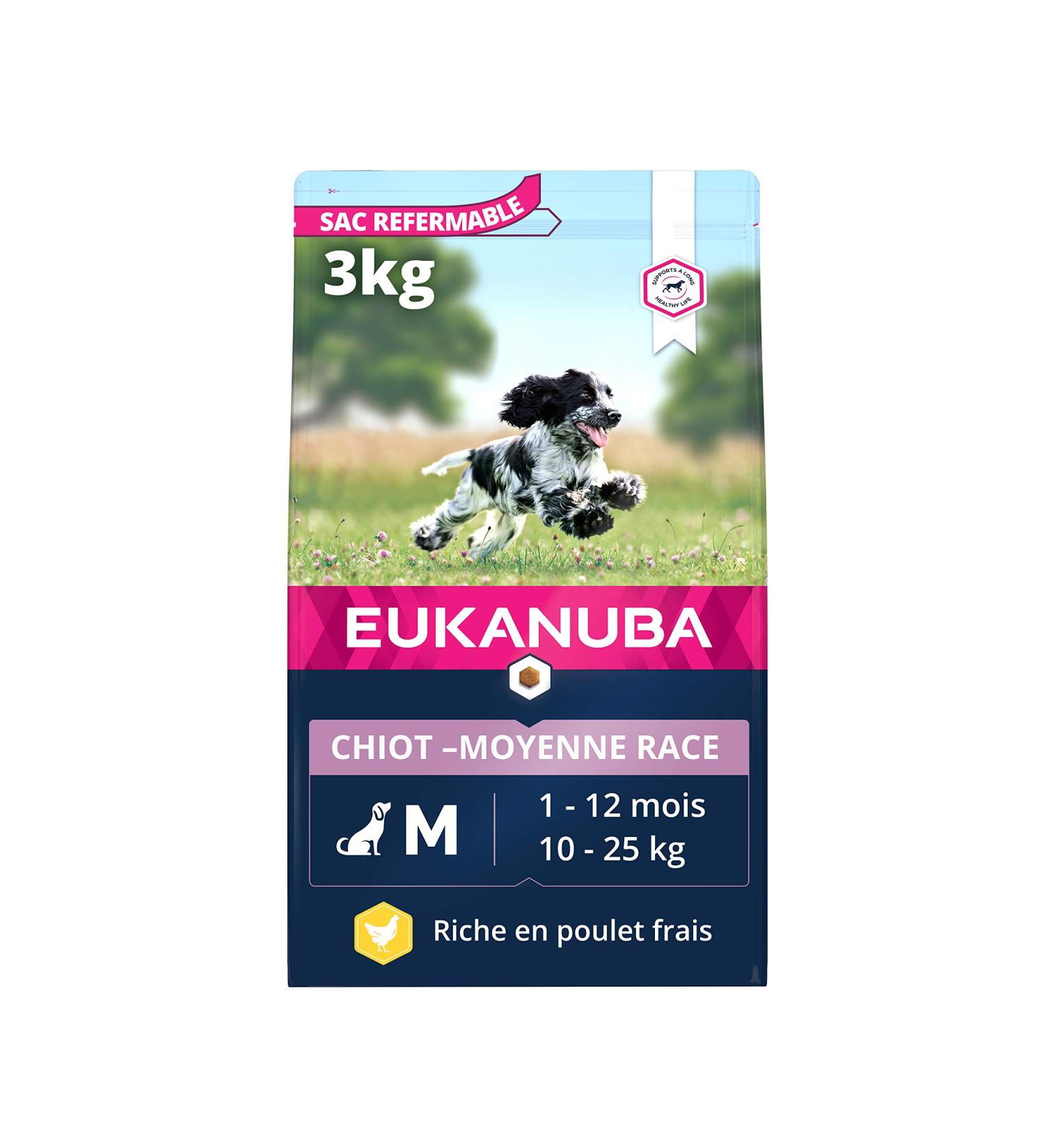 Eukanuba Dog Puppy Dry Food For Medium Breed Chicken 3Kg - Buy Online on GoSupps.com
