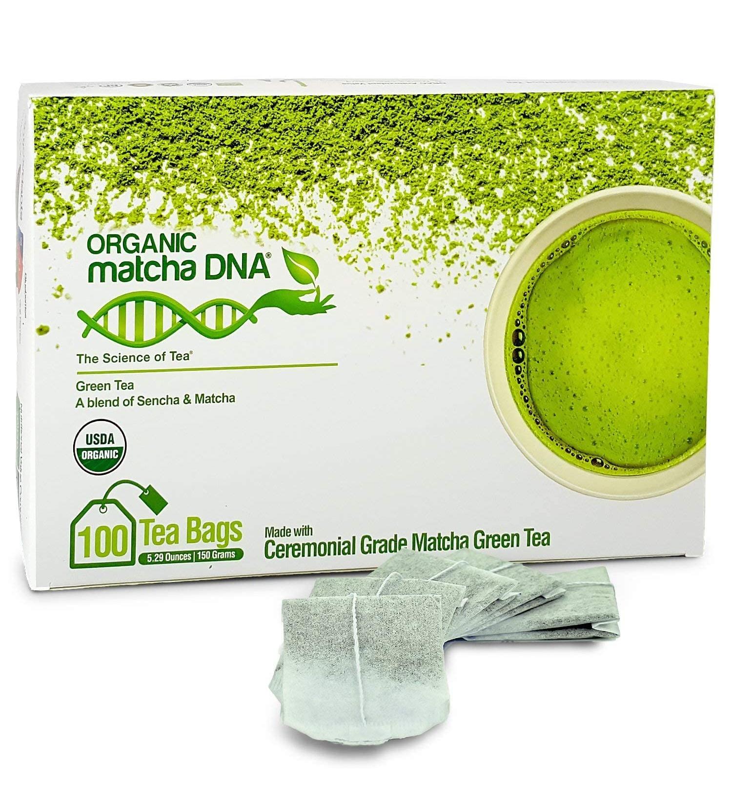 MatchaDNA Certified Organic Matcha Green Tea - 100 Teabags | Matcha DNA - Buy Online on GoSupps.com