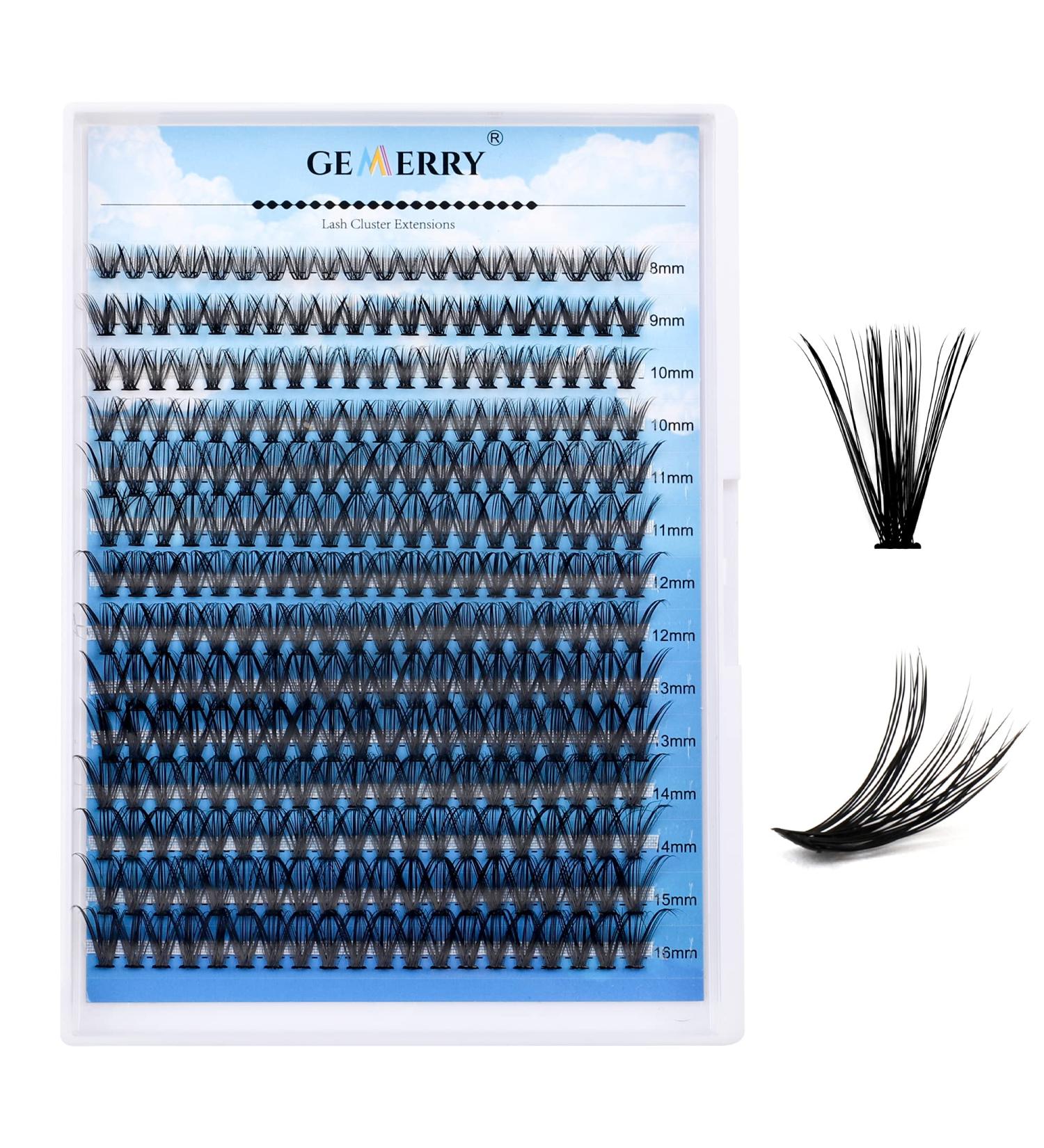 280pcs 0.07mm 40D D-Curl Cluster Lashes Mix 8-16mm - GEMERRY Soft Natural Reusable DIY Eyelash Extensions - Buy Online on GoSupps.com