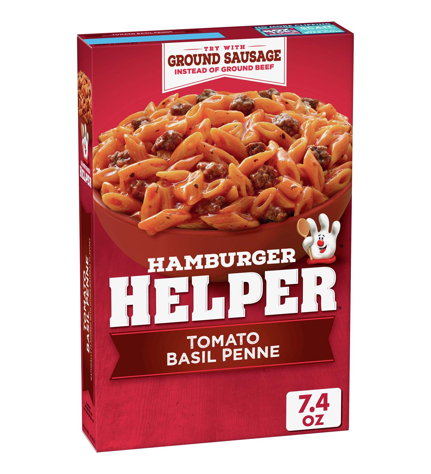 Hamburger Helper Tomato Basil Penne 7.4 oz Boxes - Pack of 12 | Delicious and Convenient Meal Solution - Buy Online on GoSupps.com