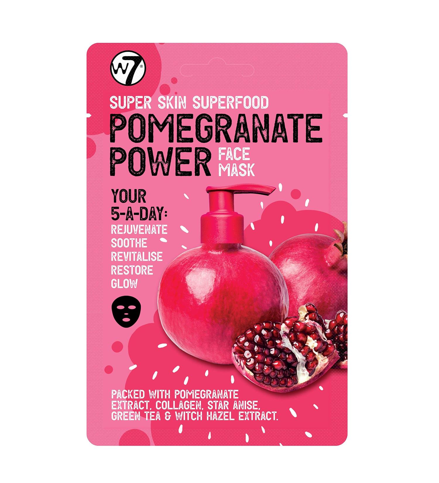 W7 SUPERFOOD POMEGRANATE FACE MASK