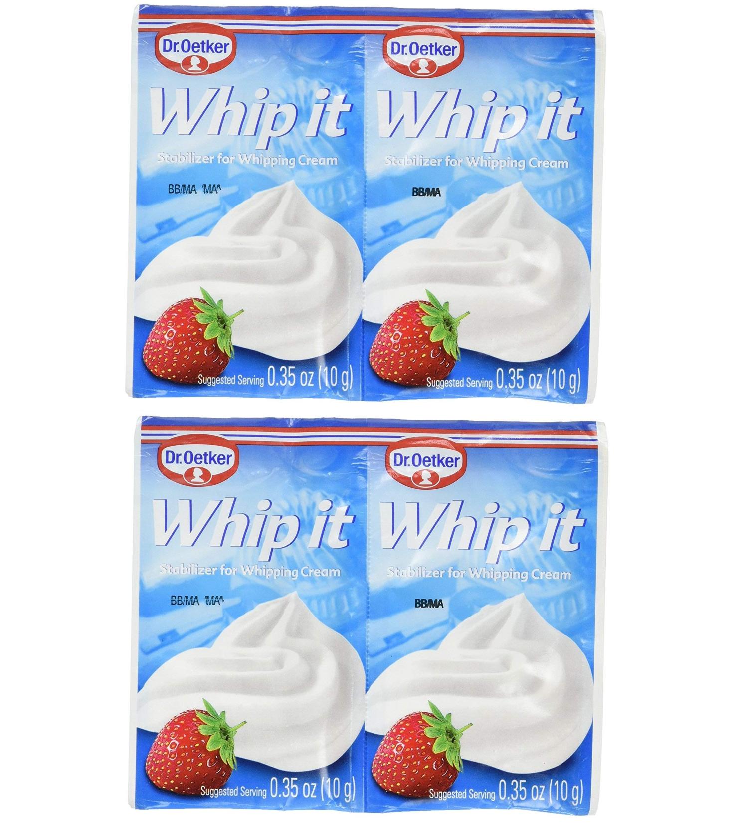Dr. Oetker Whip It Stabilizer for Whipping Cream - 4 Pack, 0.35oz Packets - Buy Online on GoSupps.com