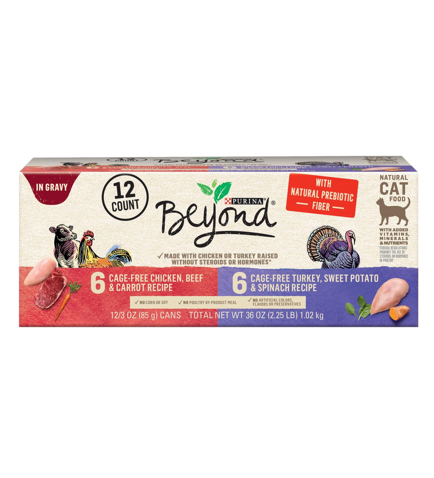 Purina Beyond Grain-Free Natural Adult Wet Cat Food Variety Pack - 24 Count - Buy Online on GoSupps.com