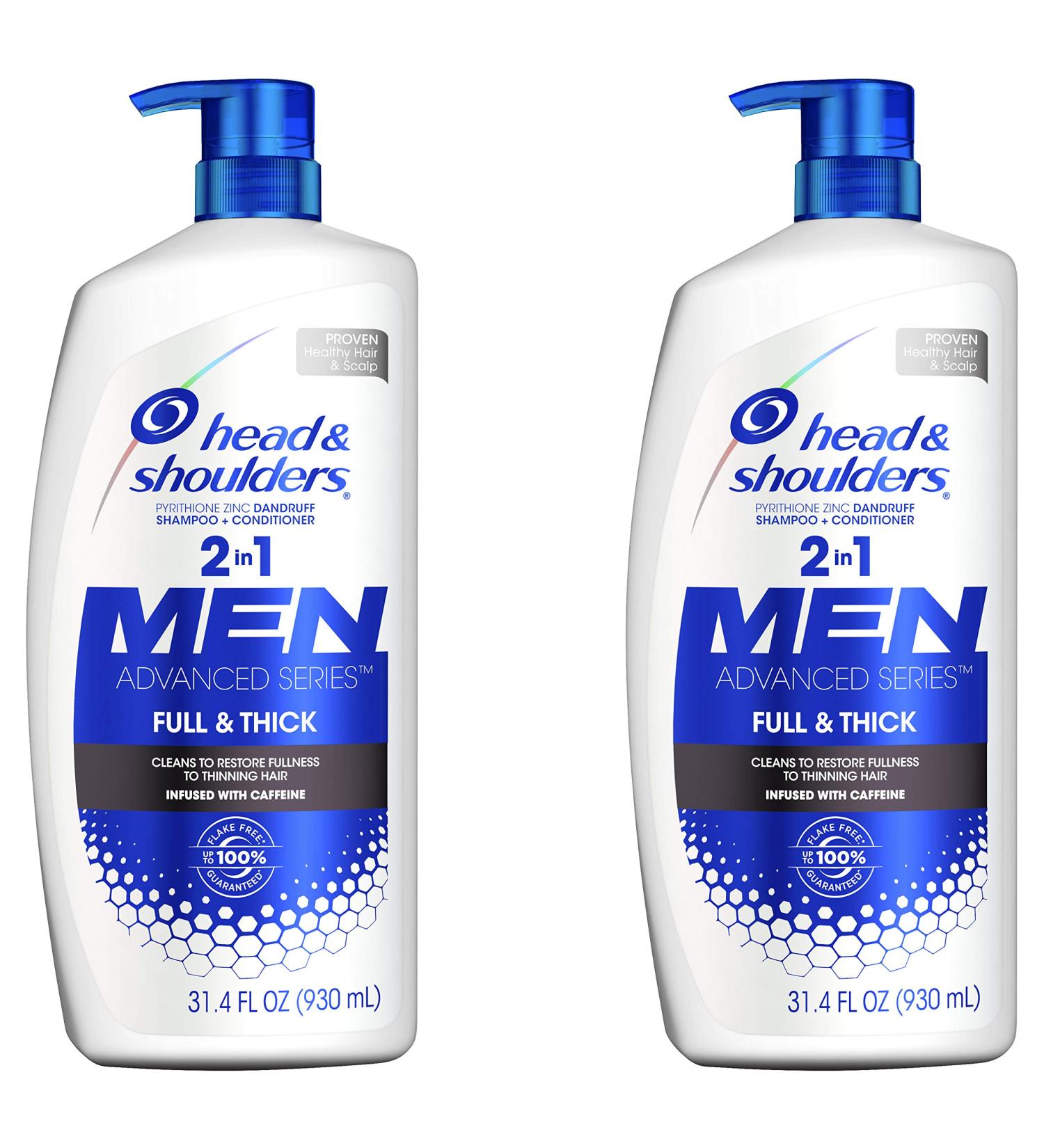 Head & Shoulders Anti-Dandruff 2-in-1 Shampoo & Conditioner, Full & Thick, 31.4 fl. oz, Pack of 2 - Buy Online on GoSupps.com