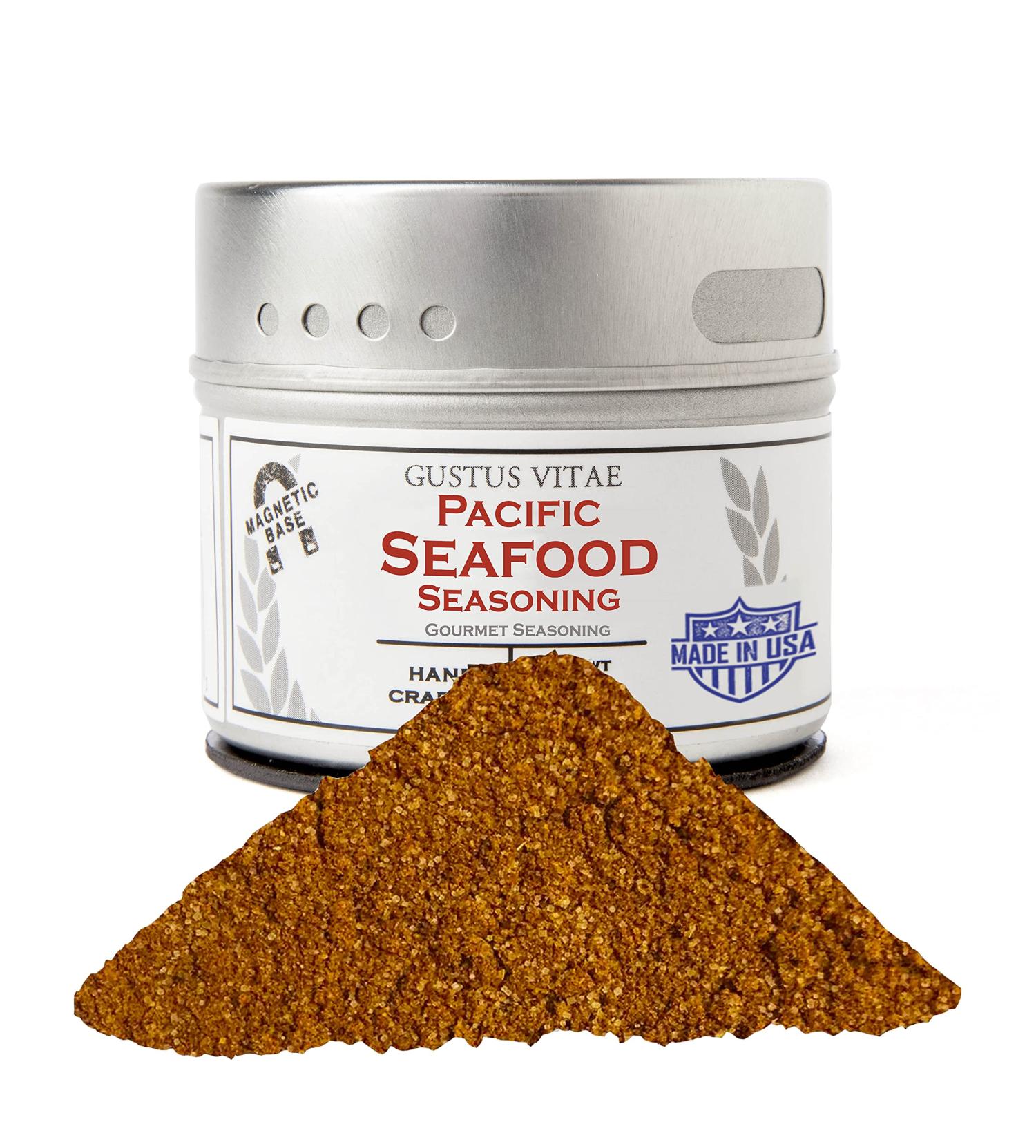 Pacific Seafood Seasoning - Artisanal Gourmet Spice Mix - Non GMO - 2.3 oz - Small Batch - Gustus Vitae - Buy Online on GoSupps.com