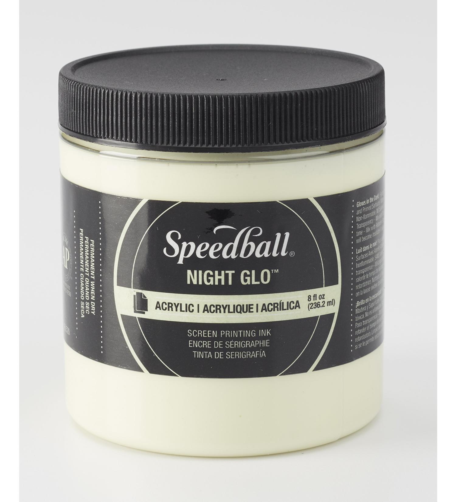 Speedball Acrylic Screen Printing Ink  8-Ounce  Night Glo Original