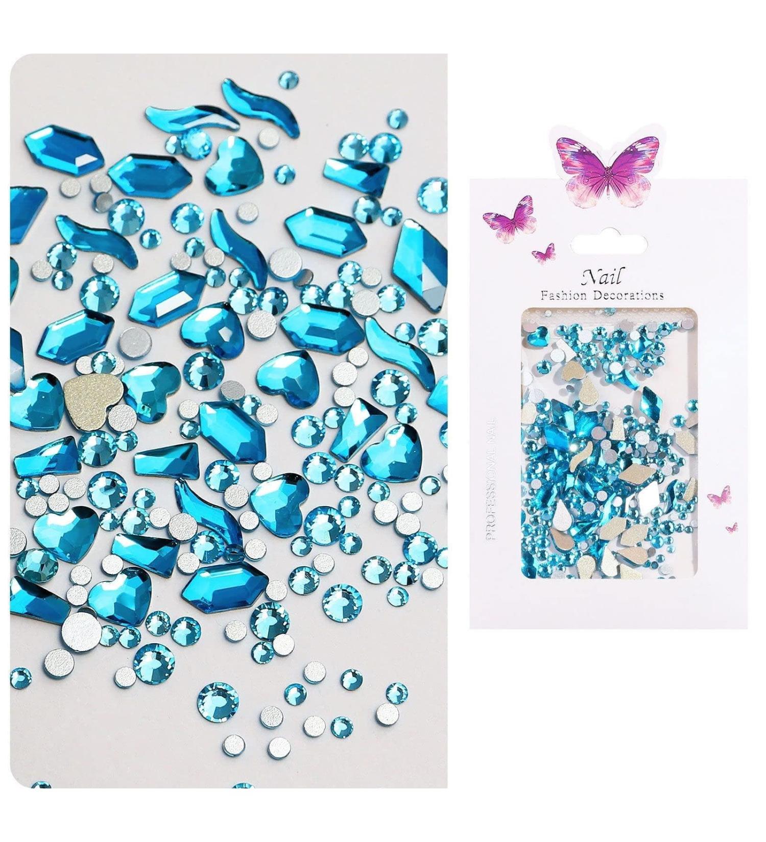 Hot Drop Rhombus Shaped Drill Design Nail Art Decoration Nail Rhinestones Crystal 3D AB Mix Style(04) - Buy Online on GoSupps.com