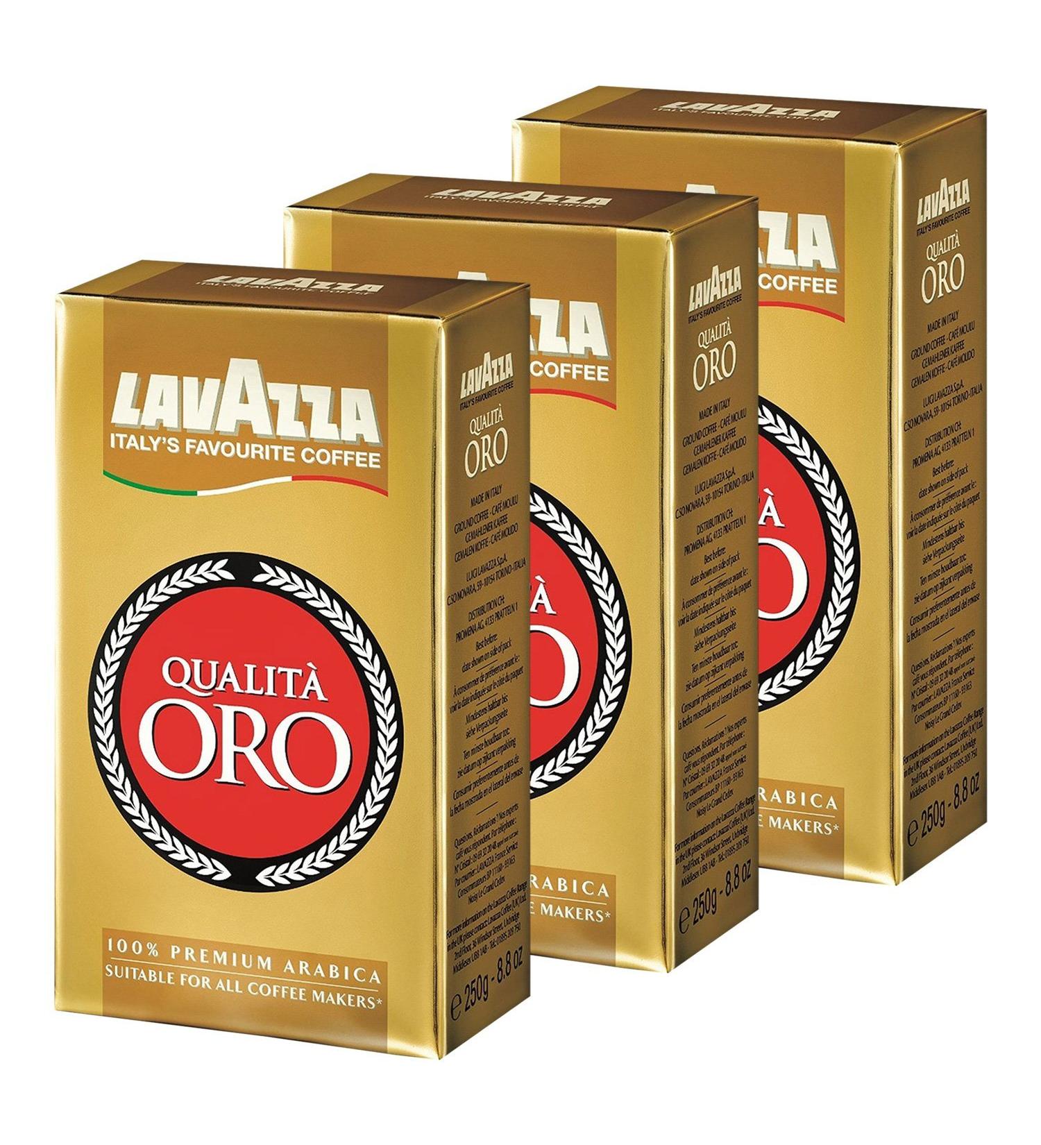  Lavazza Lavazza Coffee Qualit ORO Ground Bean Coffee (3 x 250 g) - Buy Online on GoSupps.com